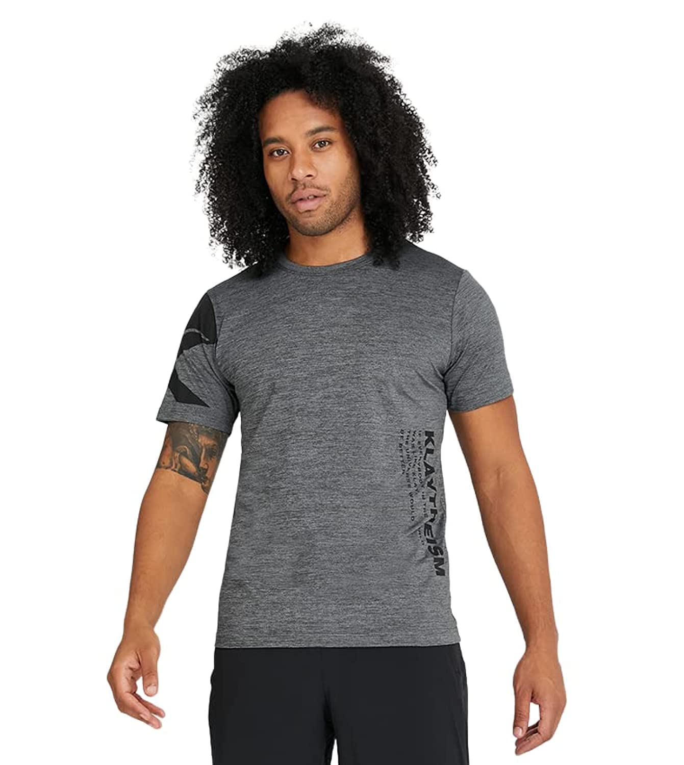 Anta mens ANTA SS TEE T-Shirt , GERY , BLACK M