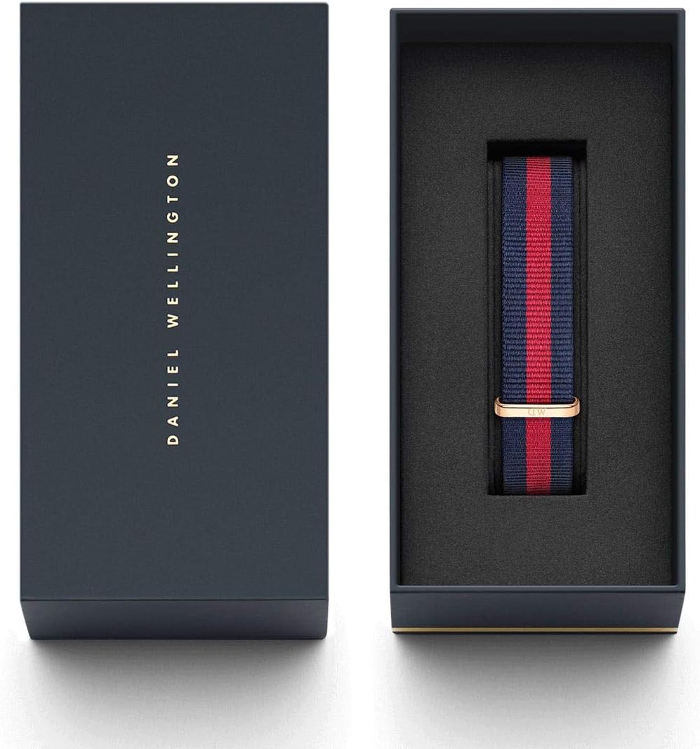 Daniel Wellington Oxford Nylon Unisex Watch Band - Red And Navy