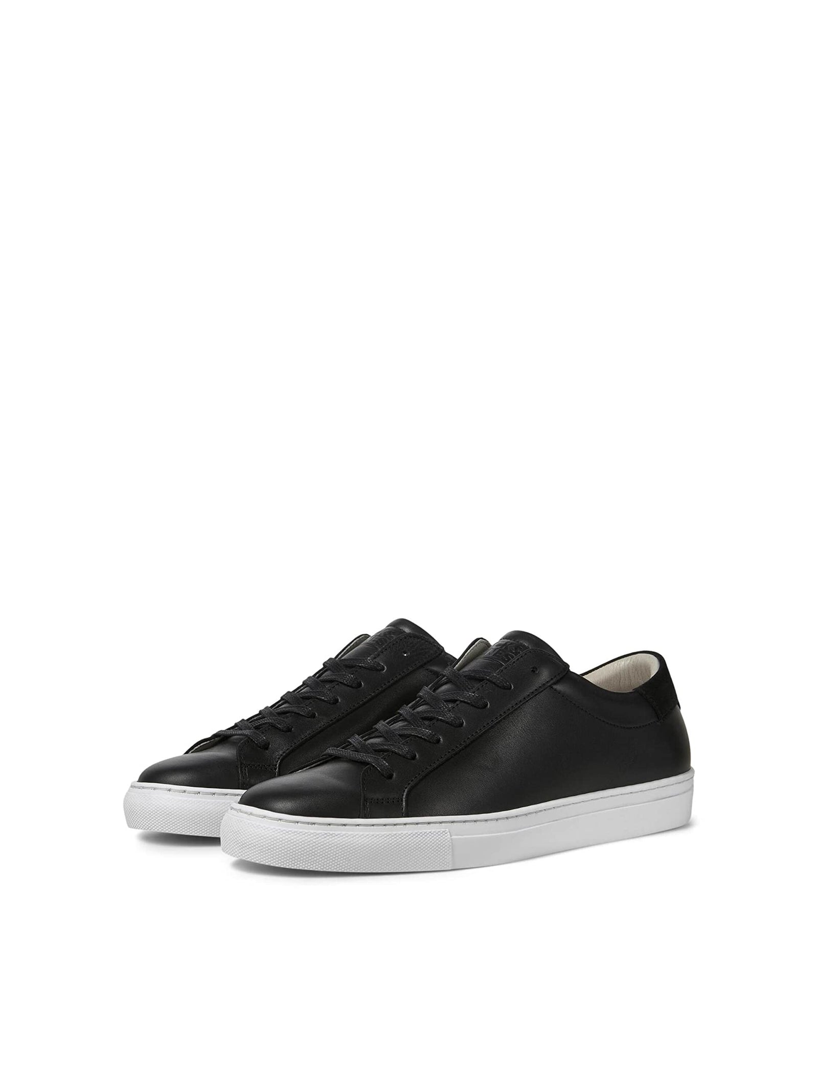 Jack & Jones Mens Curtis Canvas Raymond Leather MNS Sneaker, Color Black, Size 43 EU