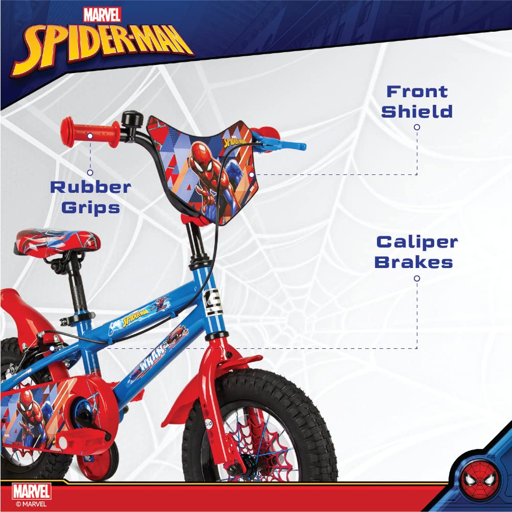 Spartan Bicycle for Kids Ages 3 4 5 6 7 | Spiderman Frozen Cars Princess Barbie Hot Wheels Character kids Bicycles | Little Children Girls bike Boys Bike With Training Wheels | 12 14 Inch Sizes