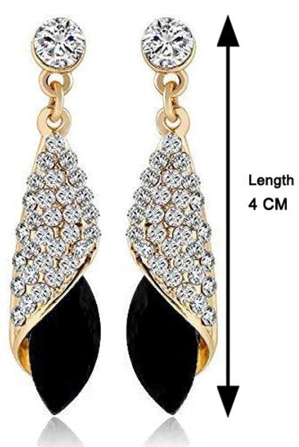 Shining Diva Fashion AAA 18k Gold Plated Crystal Earrings For Women & Girls