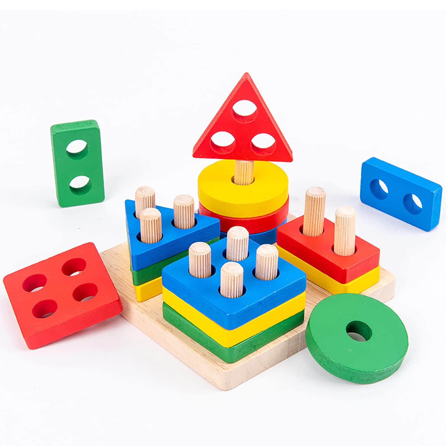 YelaJoy Wooden Stacking Montessori Toys