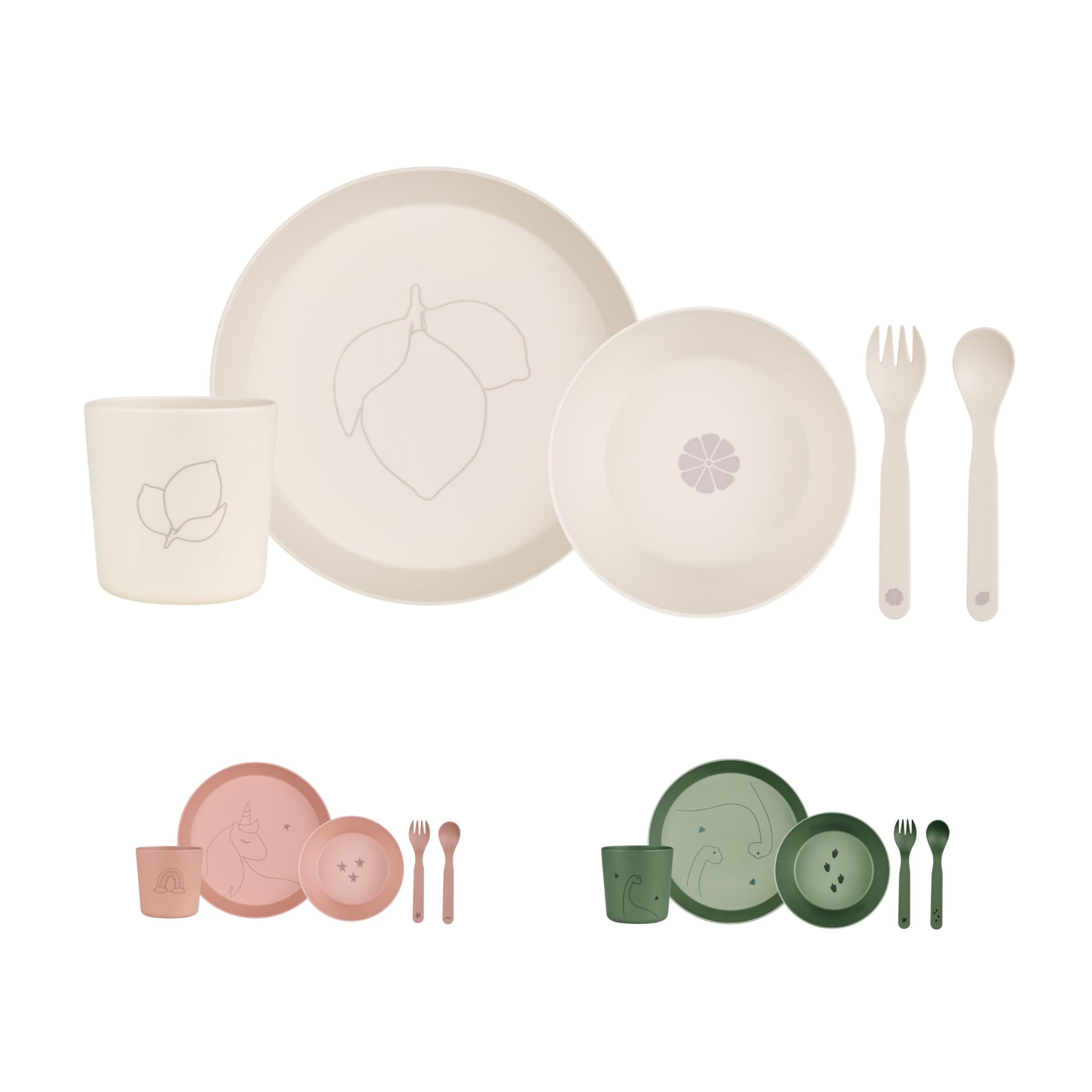 Citron- Unbreakable Tableware Set | 100% Organic | Reusable, Biodegradable, Environment friendly, & Unbreakable- Lemon