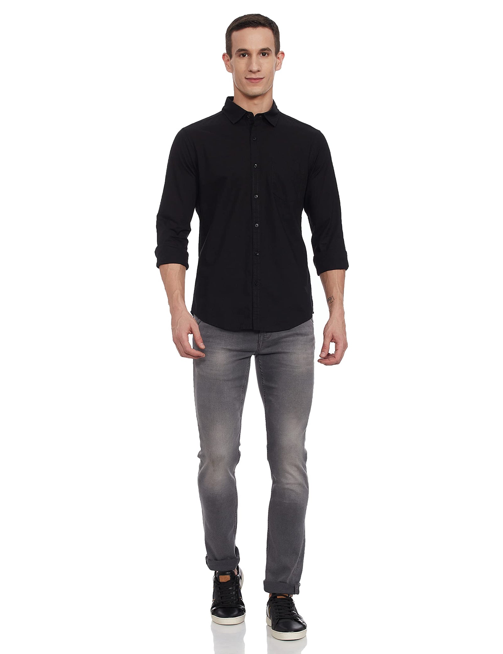 Diverse Men's Solid Slim Shirt (Dcmff06Sc09L03-782A)