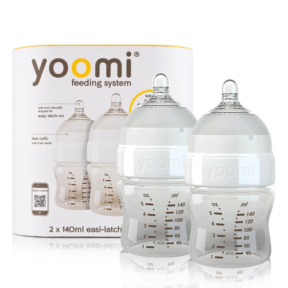 Yoomi 5oz/140ml feeding bottles (pack of 2)