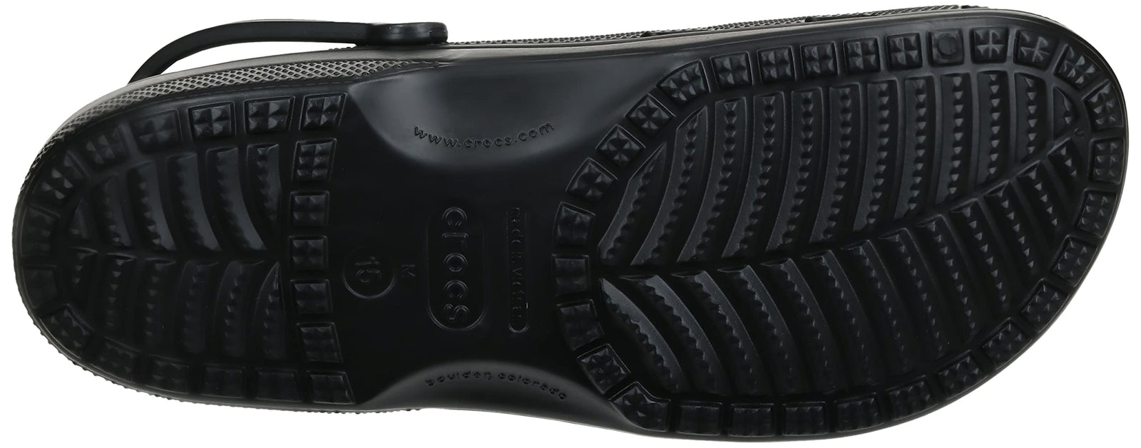 Crocs Unisex Classic Clog Slip-on Slingback Water Sandal, Black, 52/53 EU