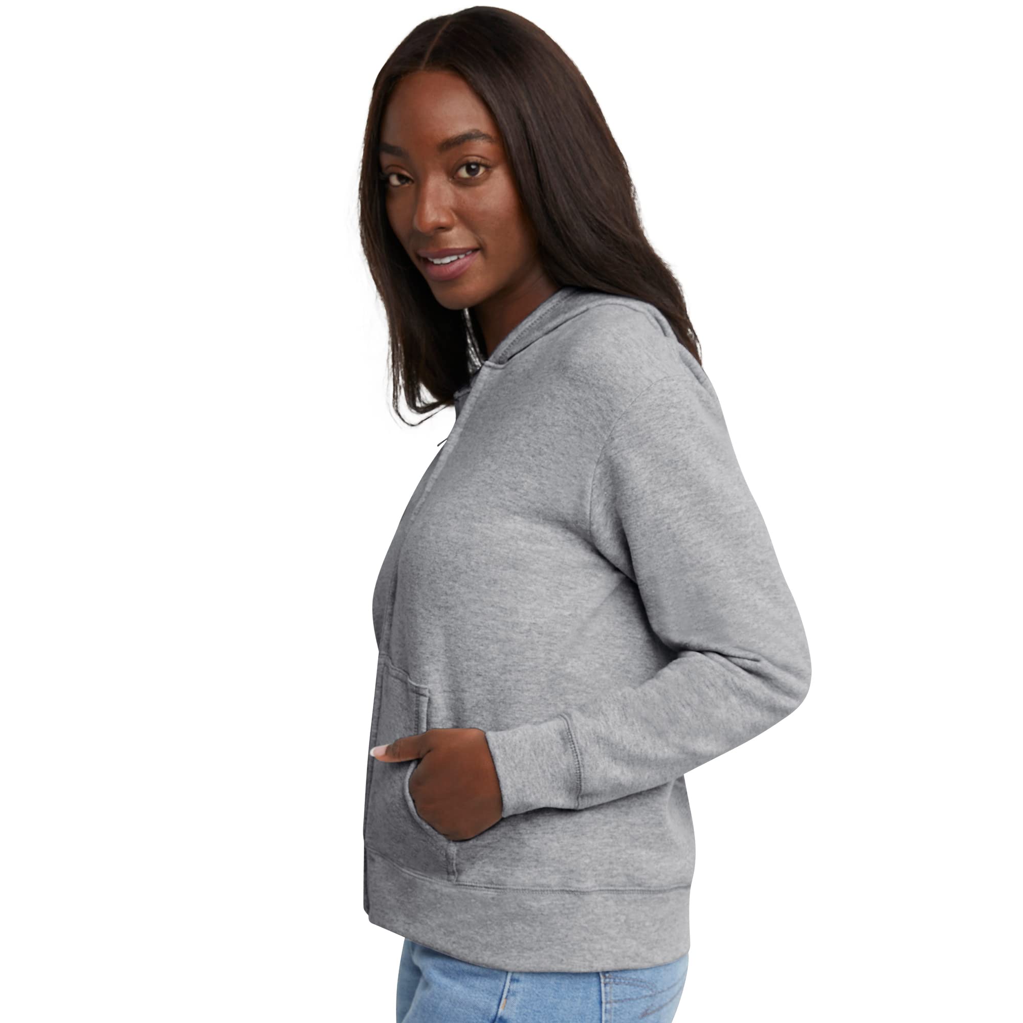 Hanes womens Women's Fleece Full-zip Hood Fleece Jacket (pack of 1)