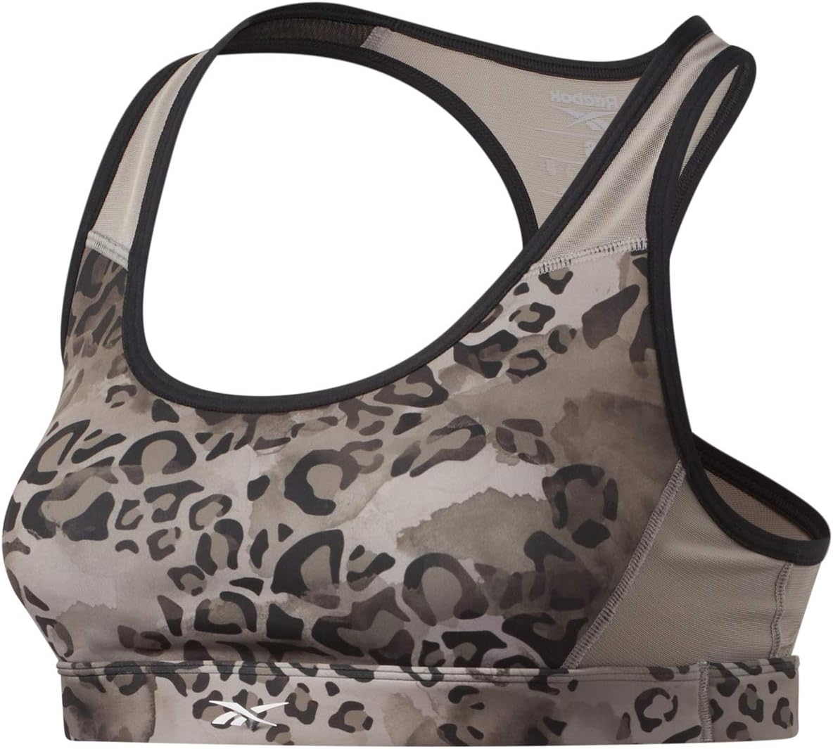 Reebok Brassière femme Modern Safari Lux Racer Padded Medium-Impact Sports, Gris, L