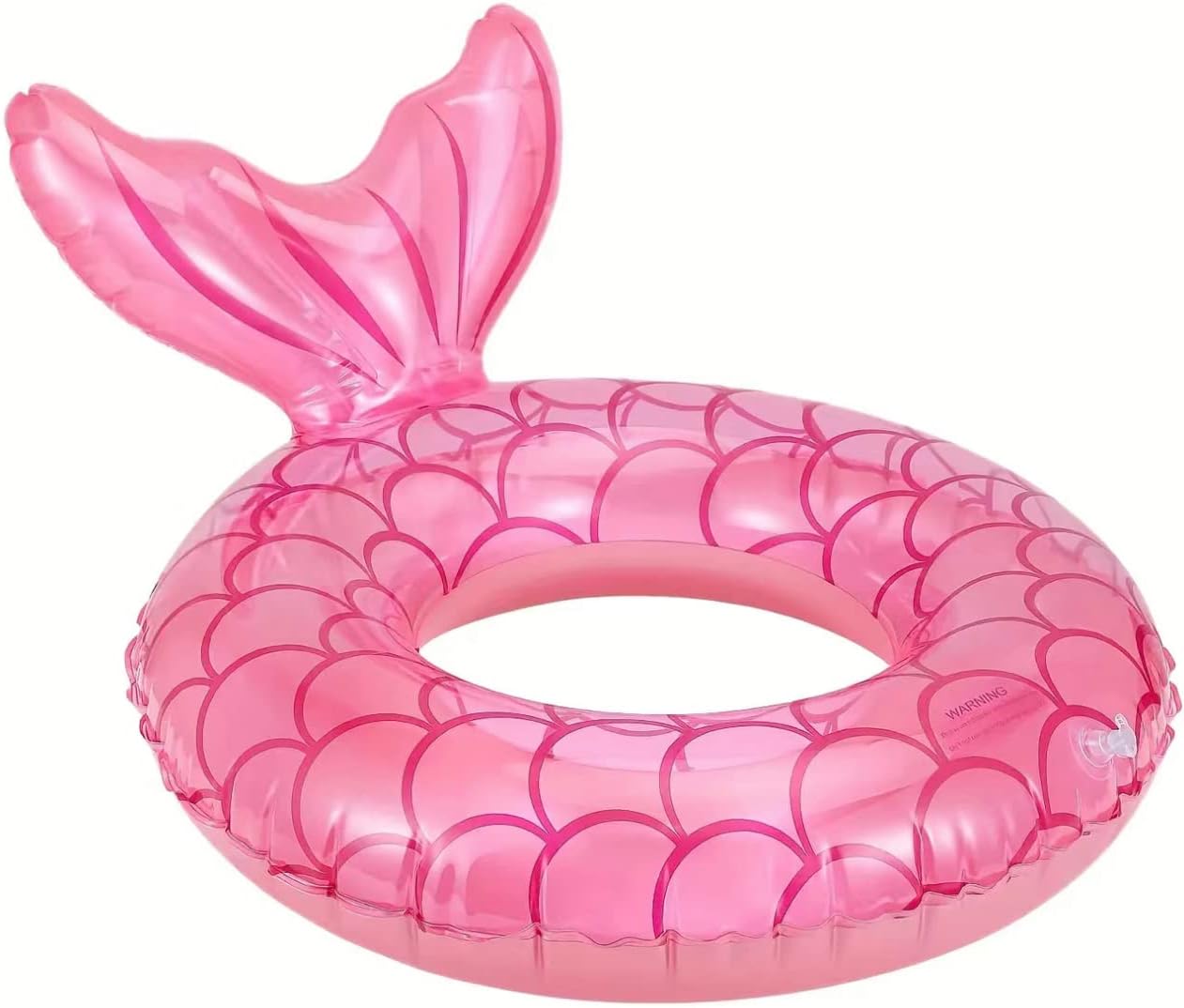 Inflatable Pool Float Tube Pink Mermaid Tail Backrest Swimming Tube Ring Summer Beach Water Pool Floats