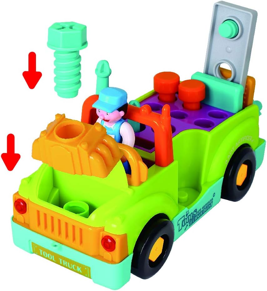 Hola Little Mechanic Tool Truck with Music/Drill/Small Parts/Electric Universal