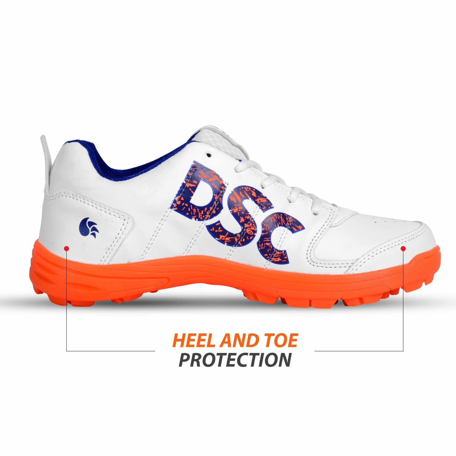 DSC Beamer Cricket Shoes - Size 9 UK (Fluro Orange-White)