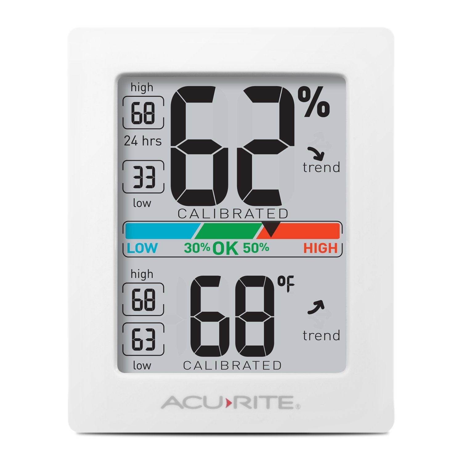 Acurite Digital Hygrometer With Indoor Monitor And Comfort Scale (01083M) Room Thermometer Gauge Temperature Humidity, 3 X 2.5 Inches