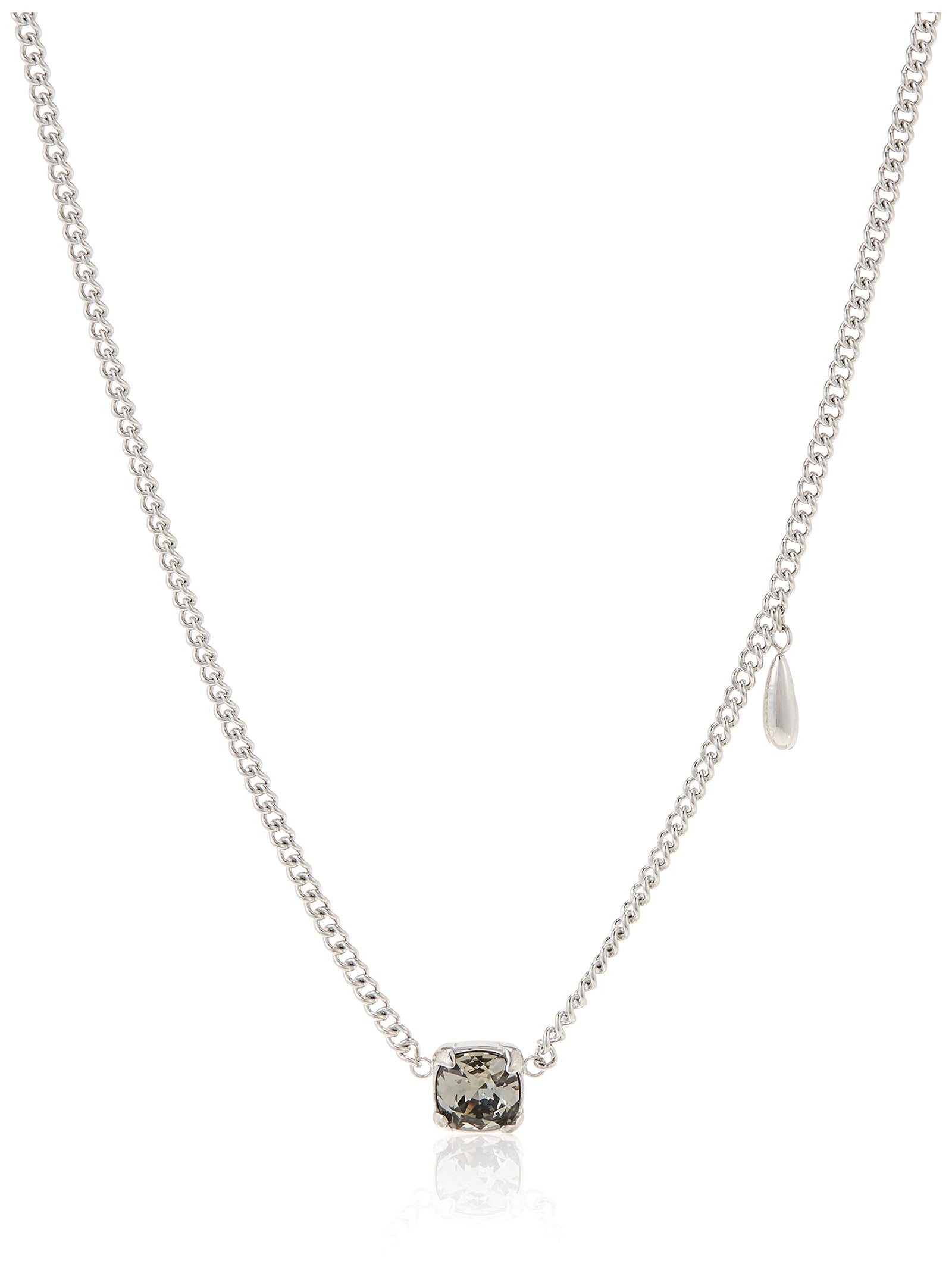 Guess UBN20061 Stainless Steel Zircon Studded Pendant Necklace