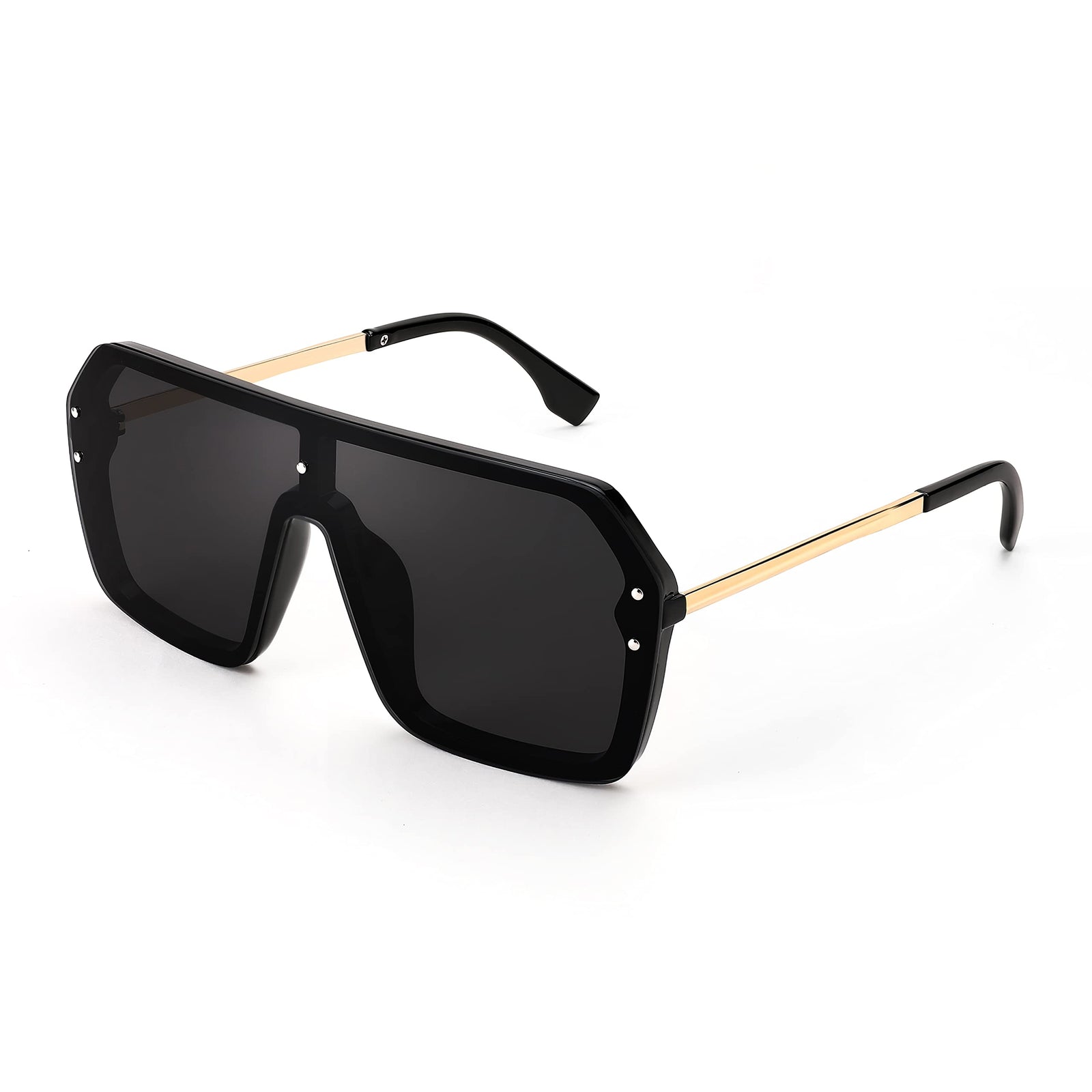 FEISEDY Classic Siamese One Piece Sunglasses Nice Rimless Stylish Retro Design for Women Men B2574