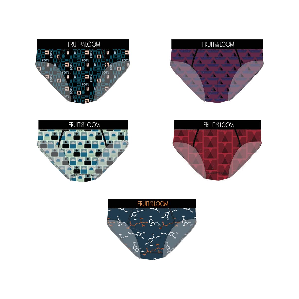 Fruit Of The Loom Mens MHB14-N-5P Briefs (pack of 5)