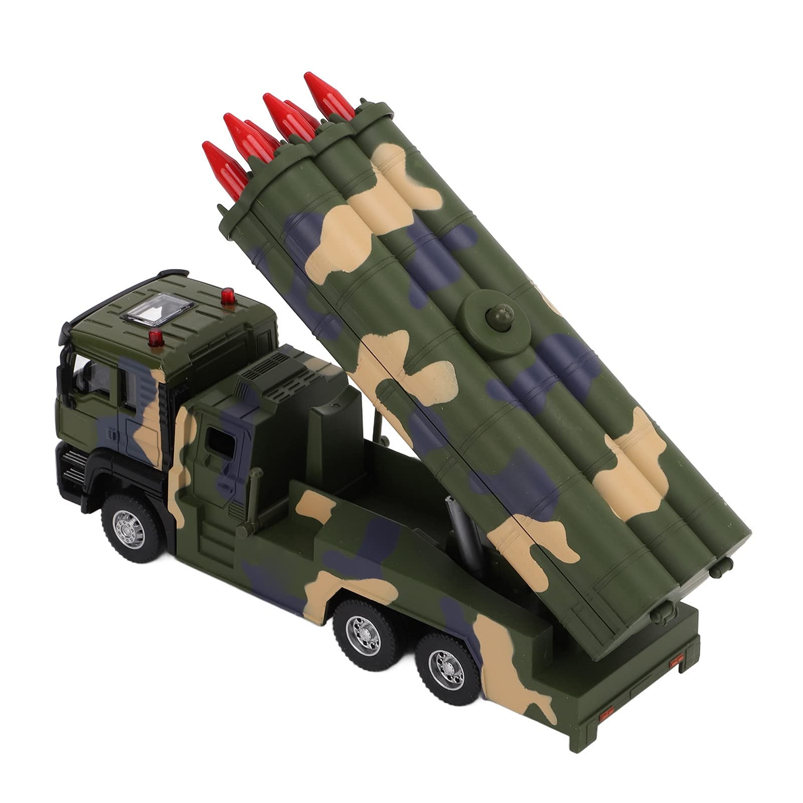 1/50 Military Missile Vehicle Model with Pull Back, Sound, Light, and High Simulation Design for Kids