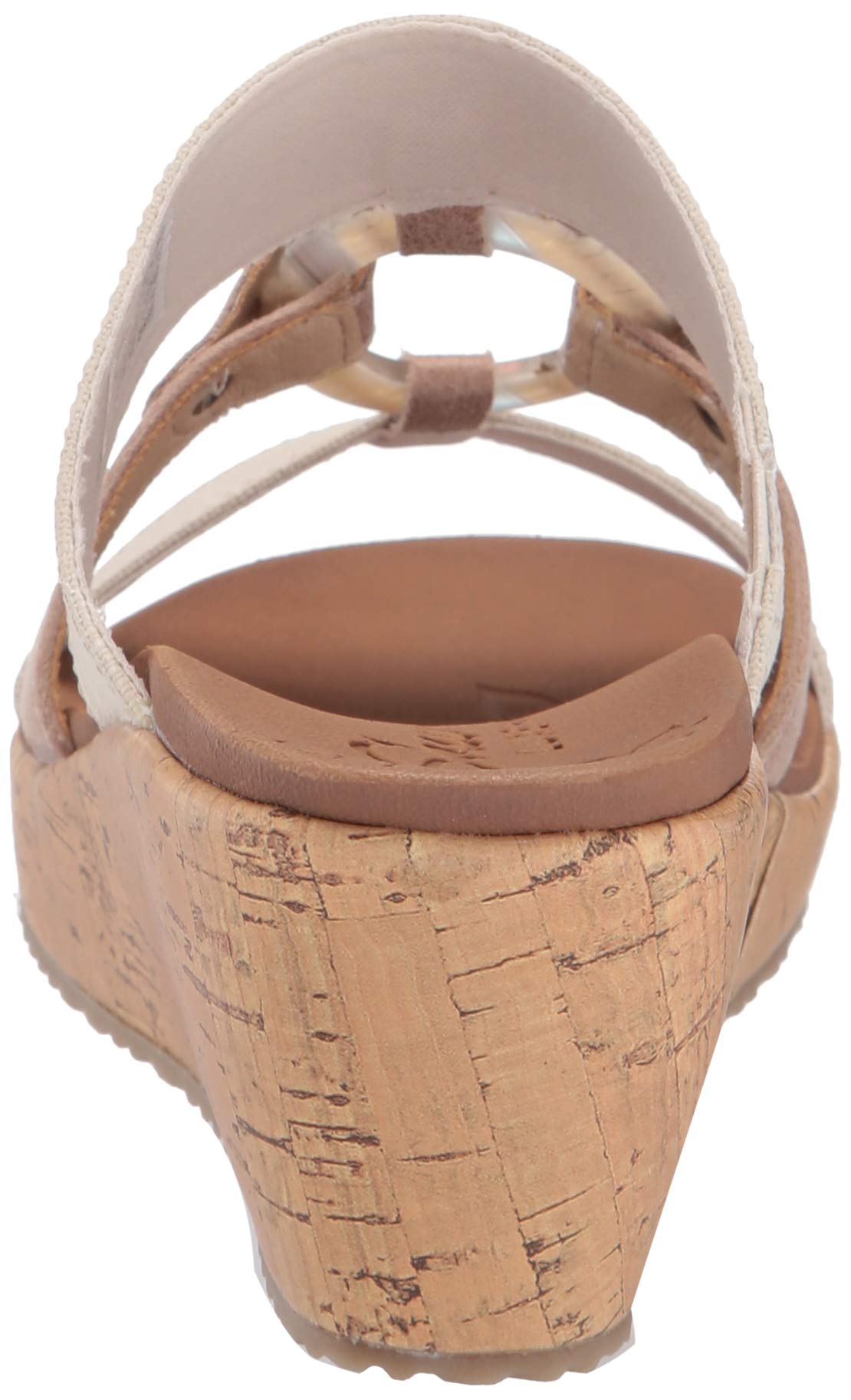 Skechers BEVERLEE - Multi-Strap O-Ring Slide Women's Wedge Sandal - Natural