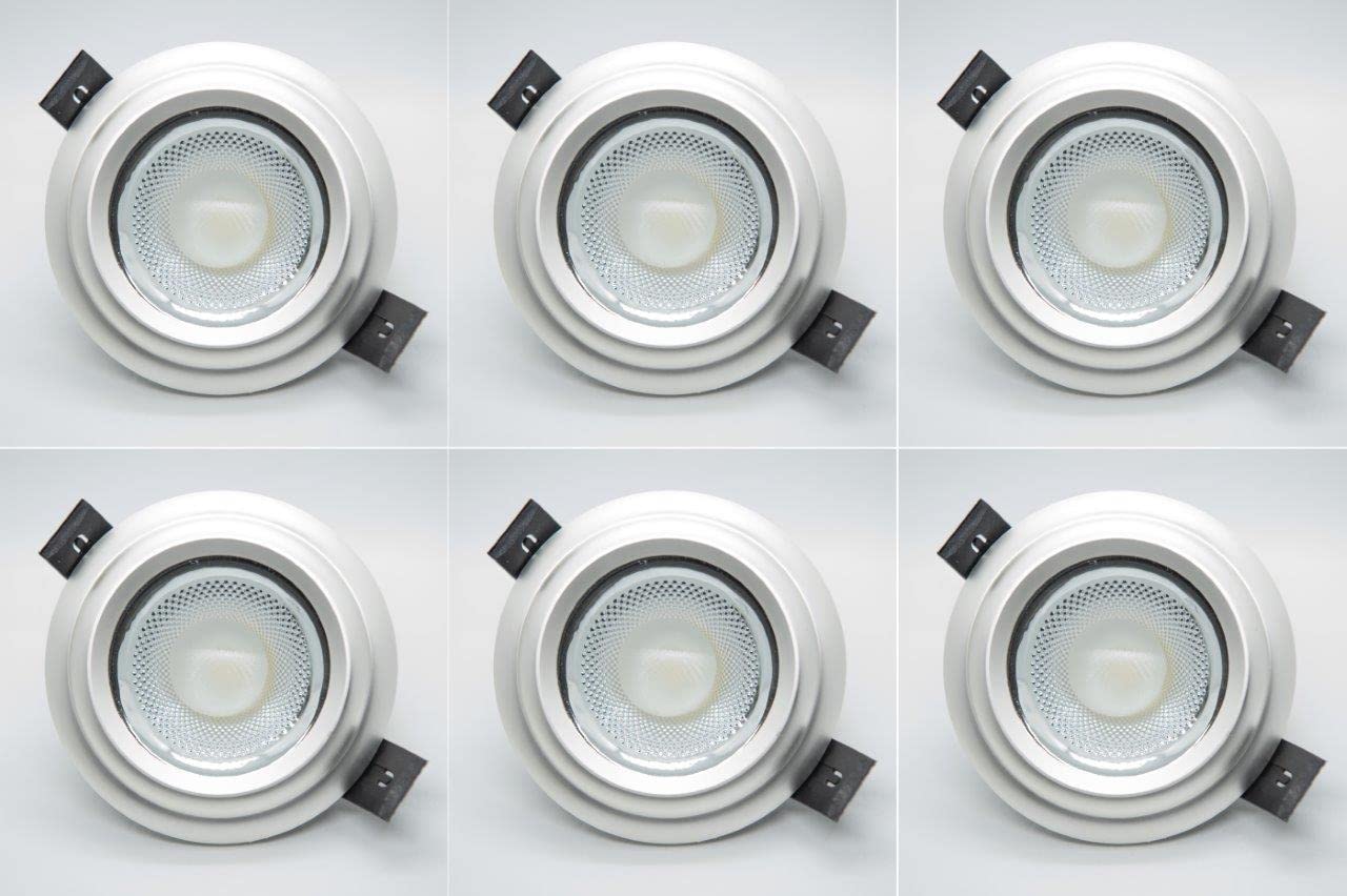 5 Watt white & Silver Spotlight - white light