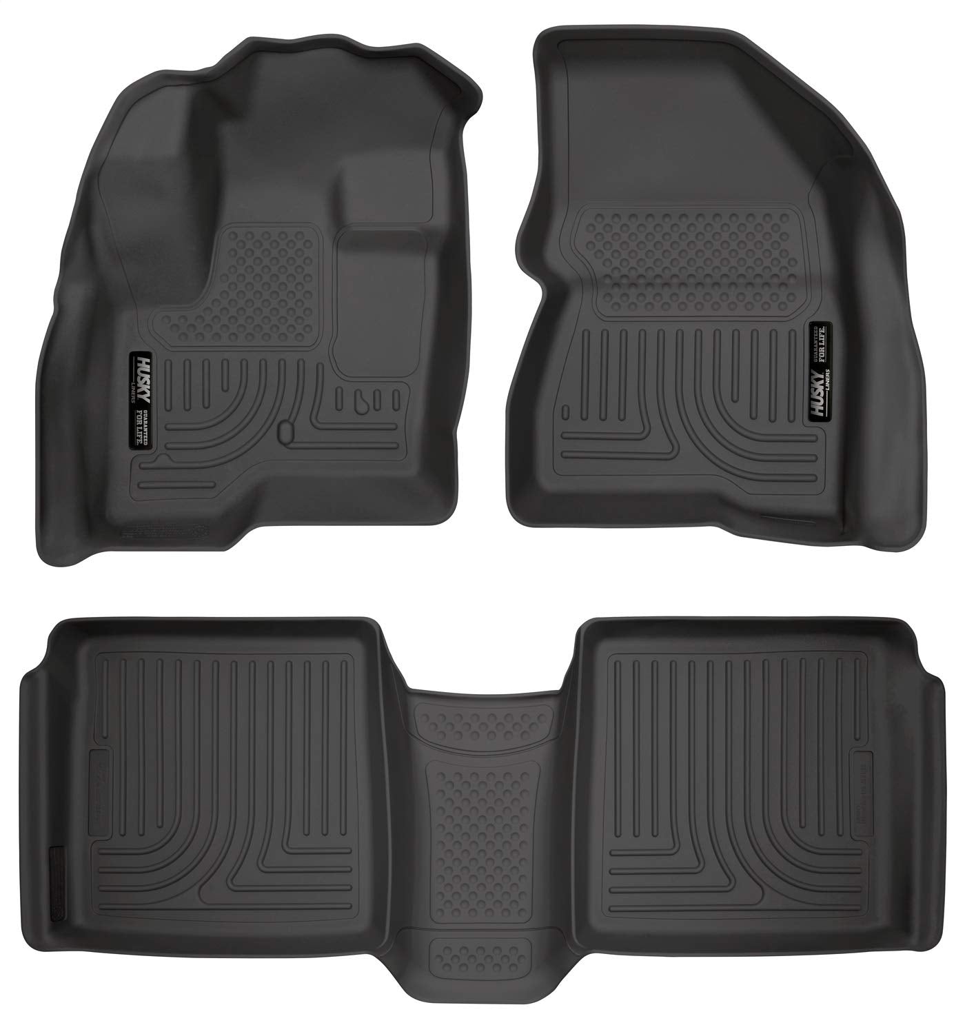 Husky Liners Weatherbeater Series | Front & 2nd Seat Floor Liners - Black | 3-Piece Set Fits 2009-2019 Ford Flex/Lincoln MKT