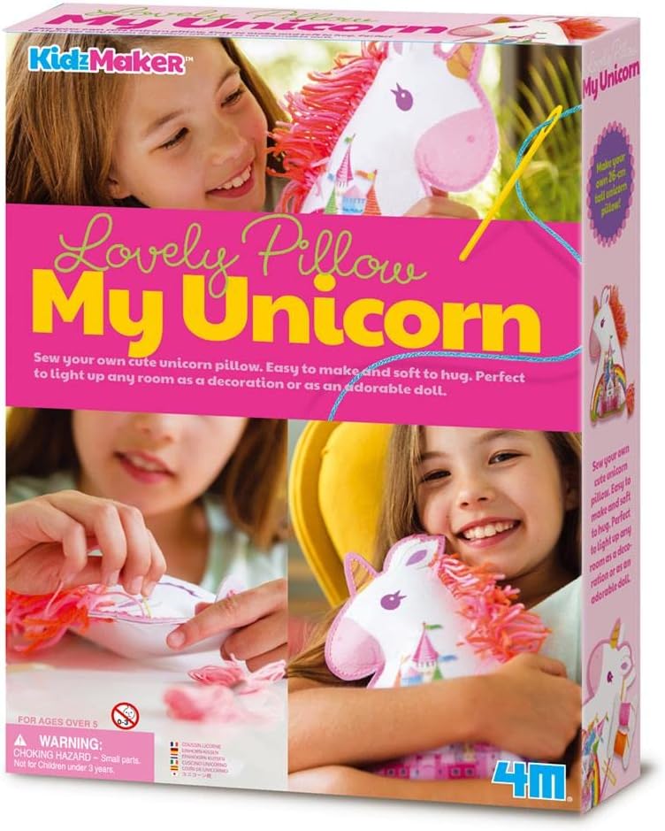 4M 404744 My Lovely Unicorn Pillow, Multi