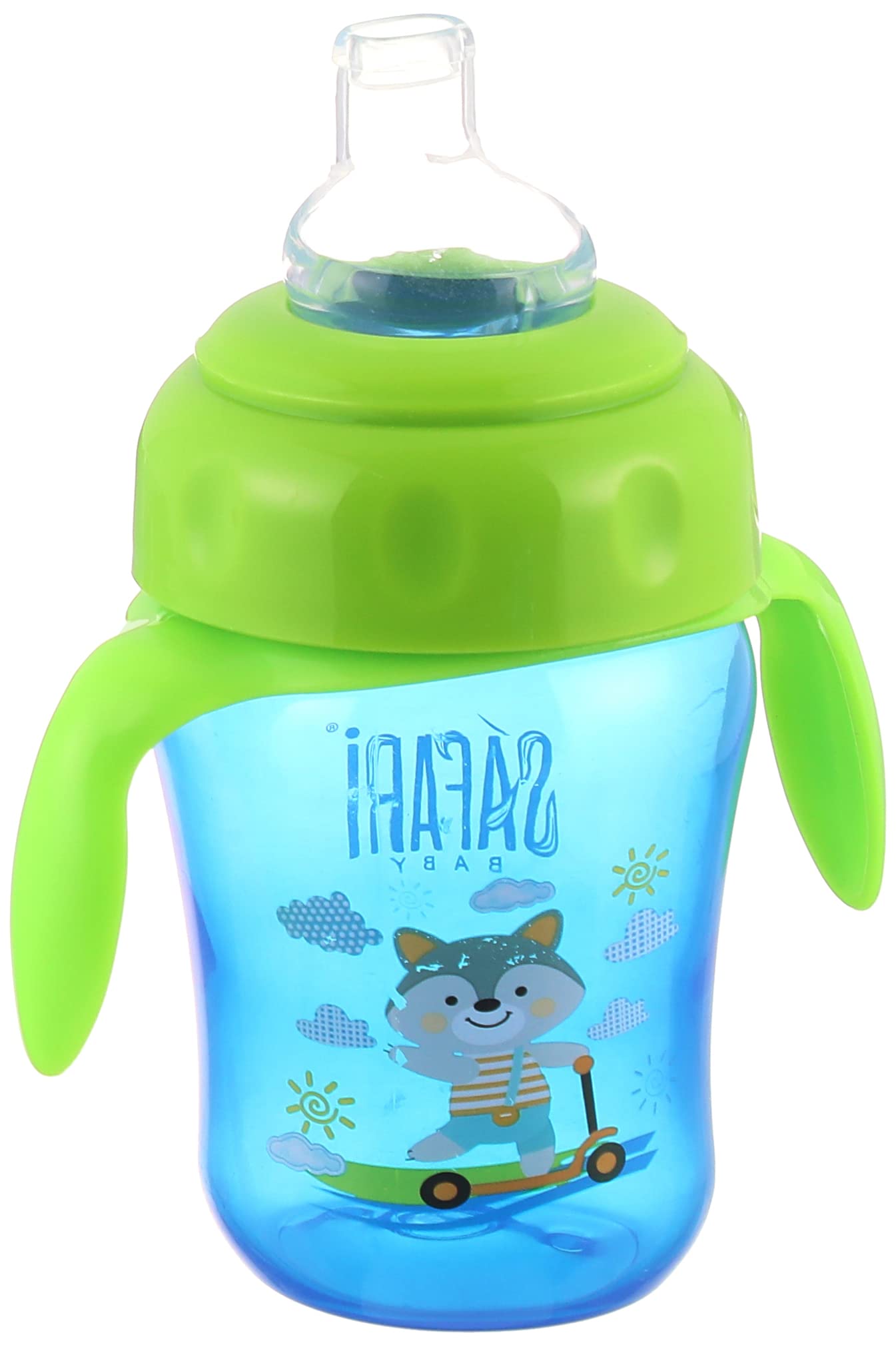 Safari baby cup with silicone spout 210 ml blue