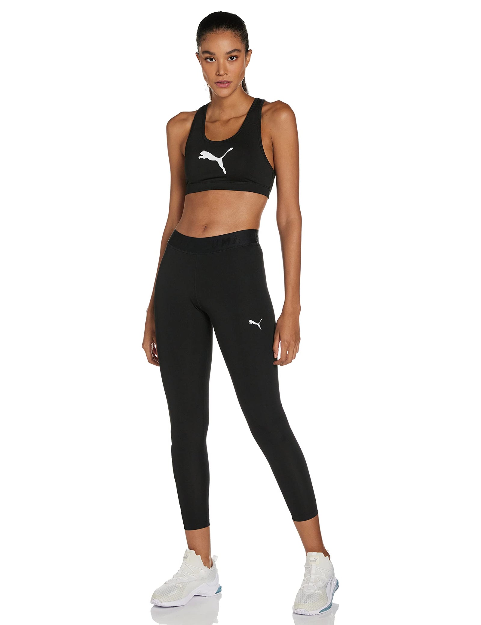 Puma Womens Mid Impact 4Keeps Bra, Color: Puma Black, Size: XL