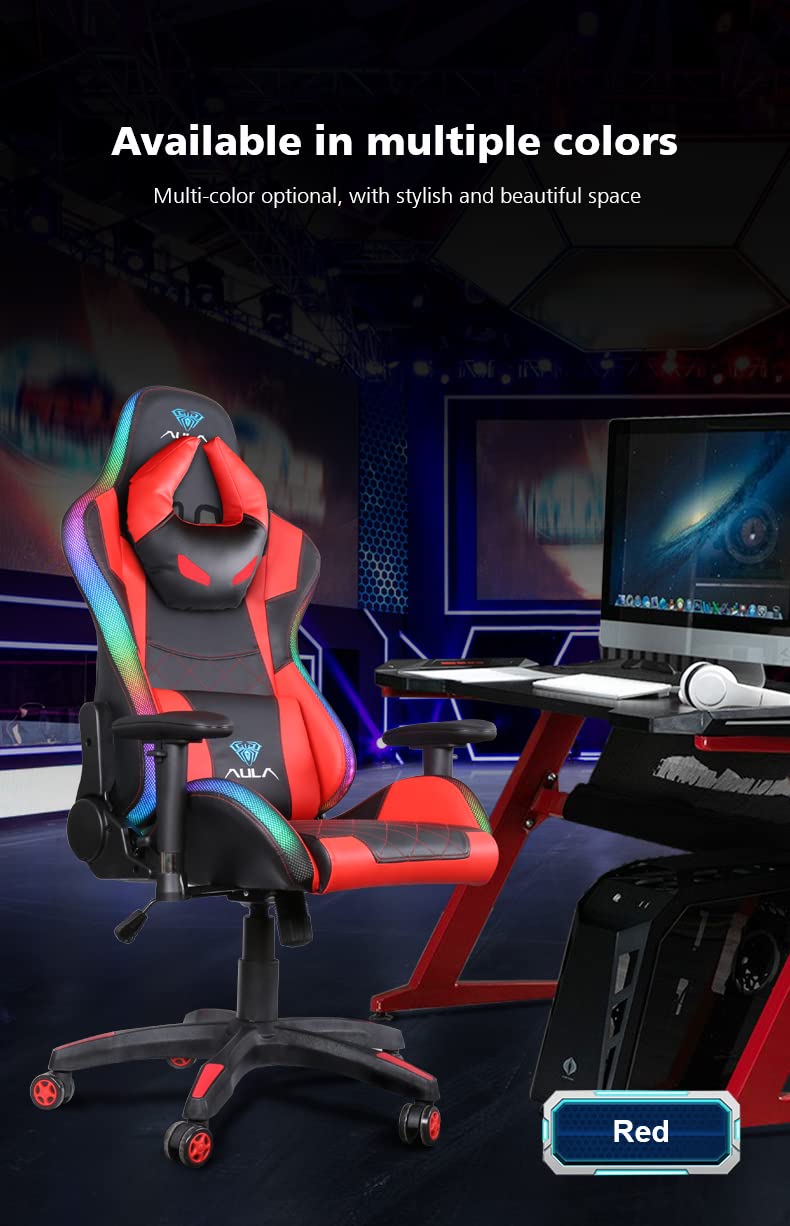 AULA RGB Gaming Chair F8041 - Red