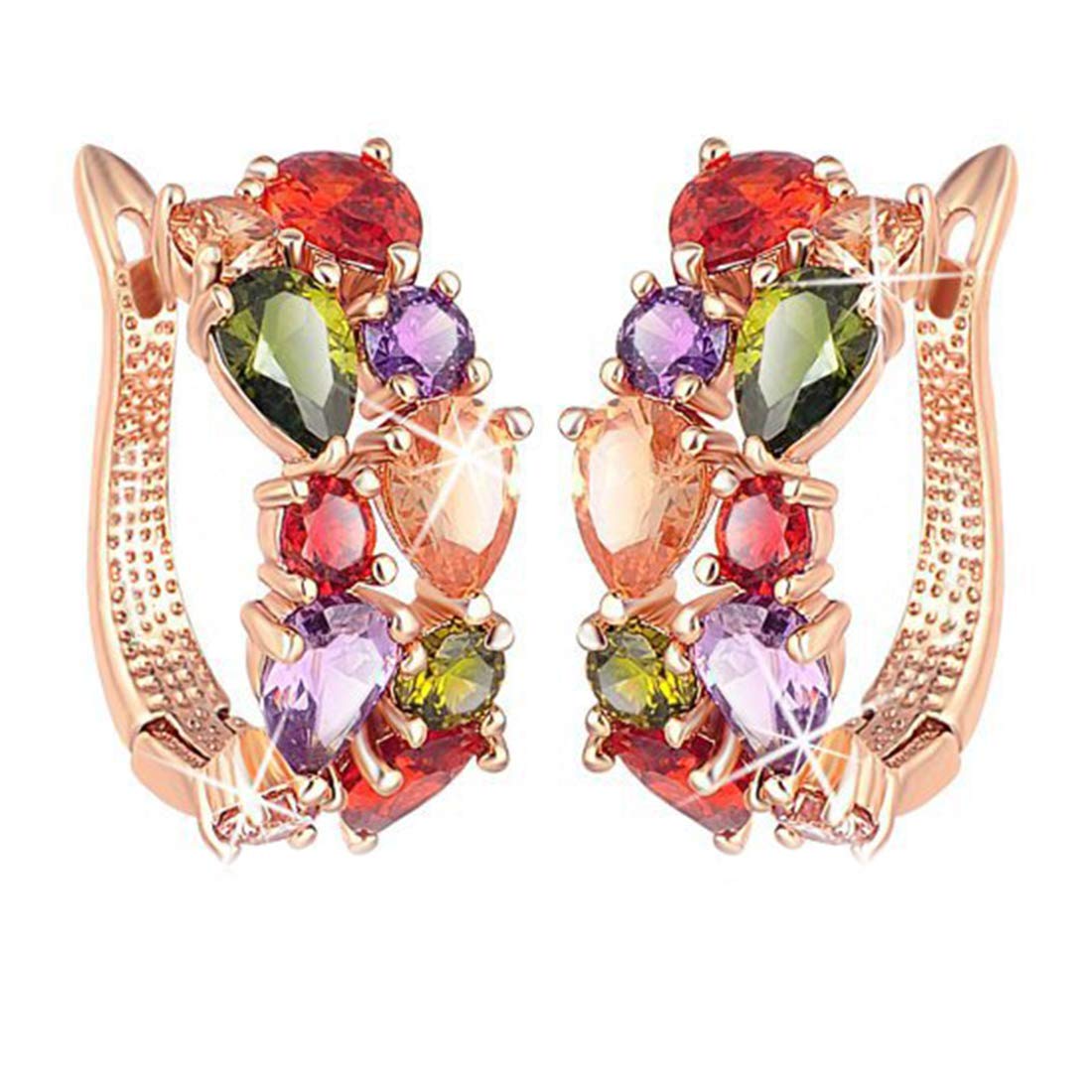 Yellow Chimes Non PrecioUS Metal Clip-On Earrings For Women (Multi-Colour)(Ycer-004975-Mc)