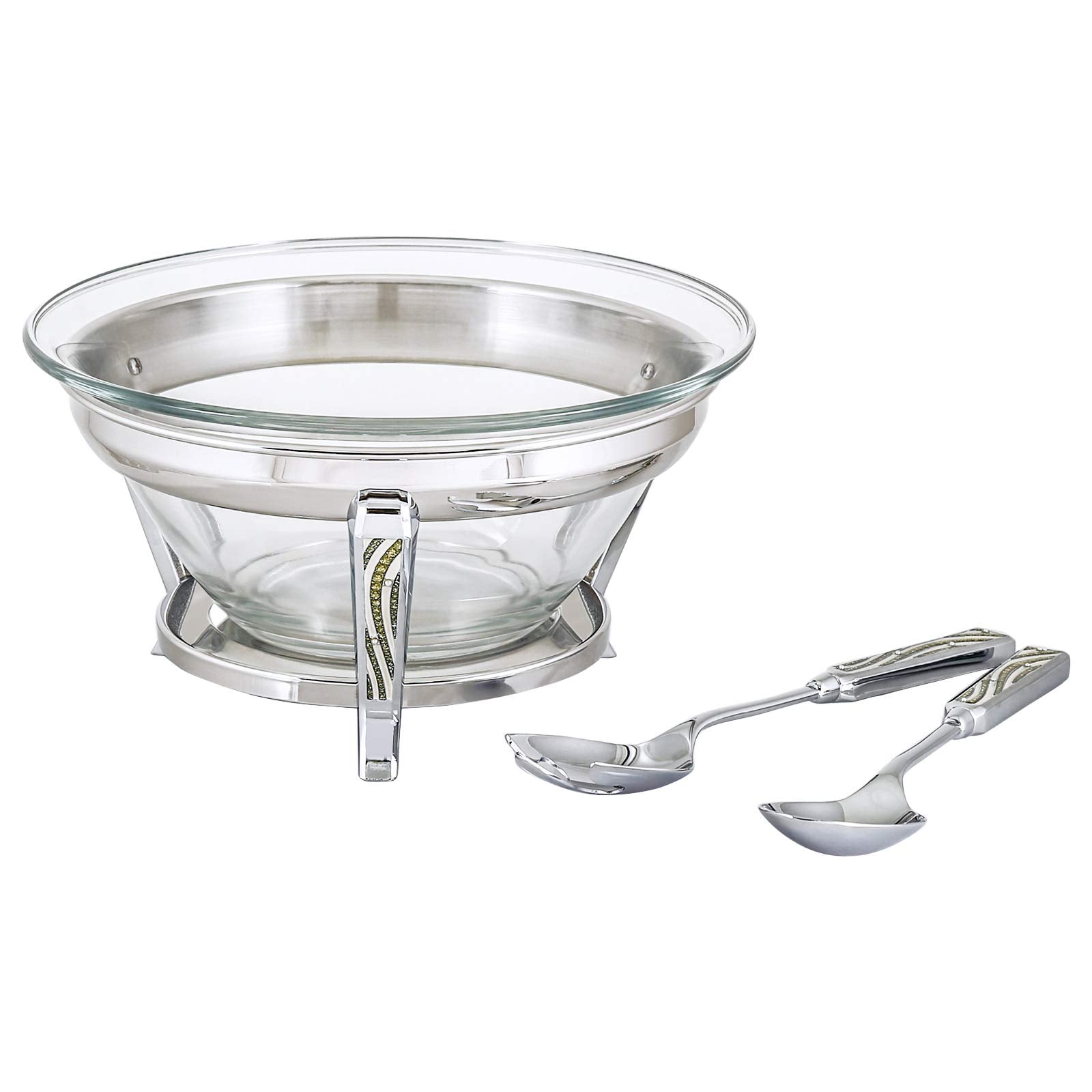 Regent Stainless Steel Orient Salad Bowl - Silver