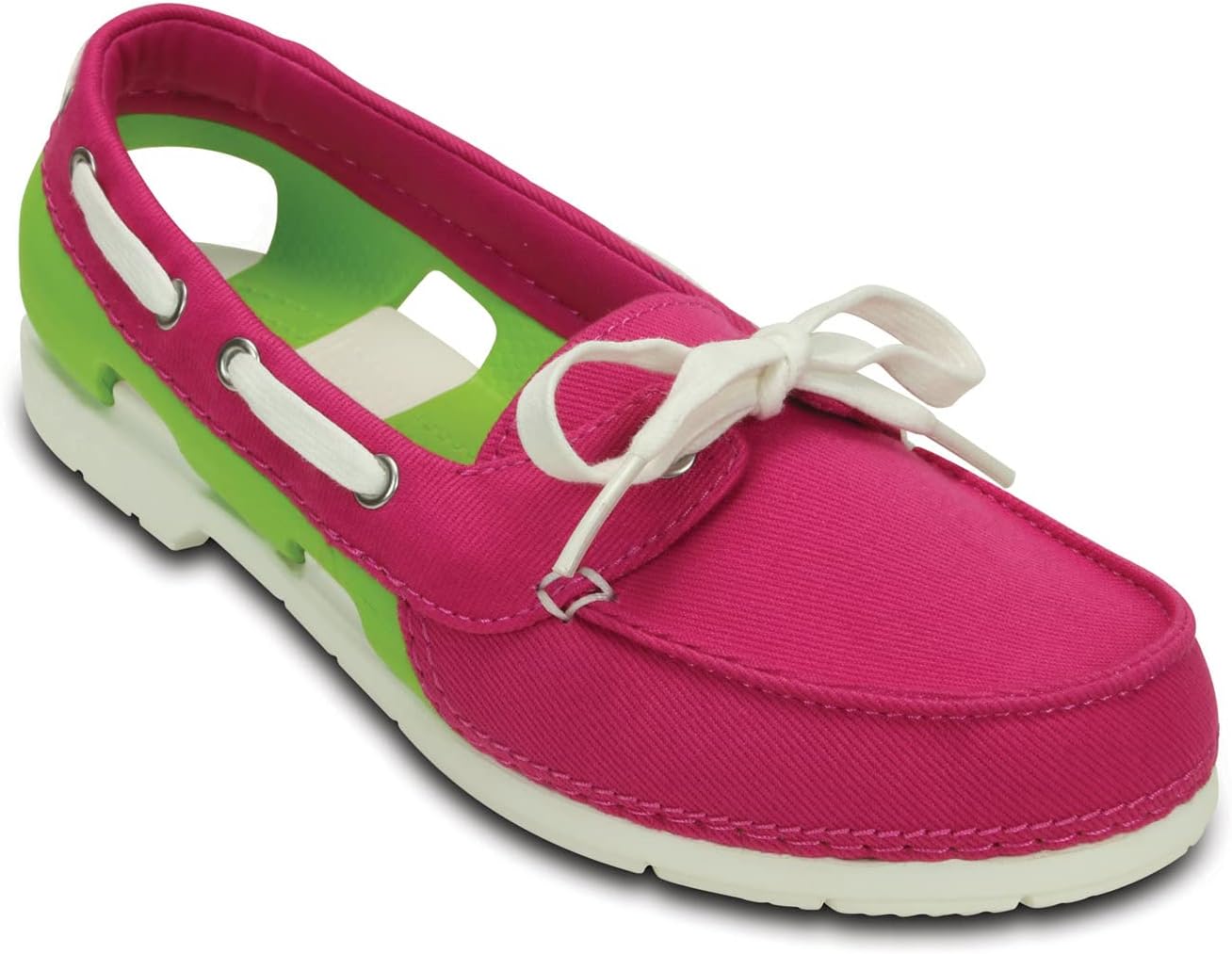 Crocs Flat Shoes For Women, Candy Pink/Volt Green, 36/37 EU