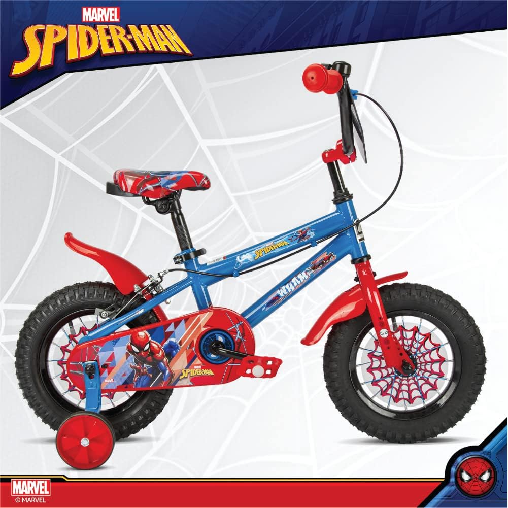 Spartan Bicycle for Kids Ages 3 4 5 6 7 | Spiderman Frozen Cars Princess Barbie Hot Wheels Character kids Bicycles | Little Children Girls bike Boys Bike With Training Wheels | 12 14 Inch Sizes