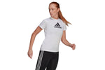 adidas Women's Primeblue Designed 2 Move Logo Sport T-Shirt - White/Black, Size M