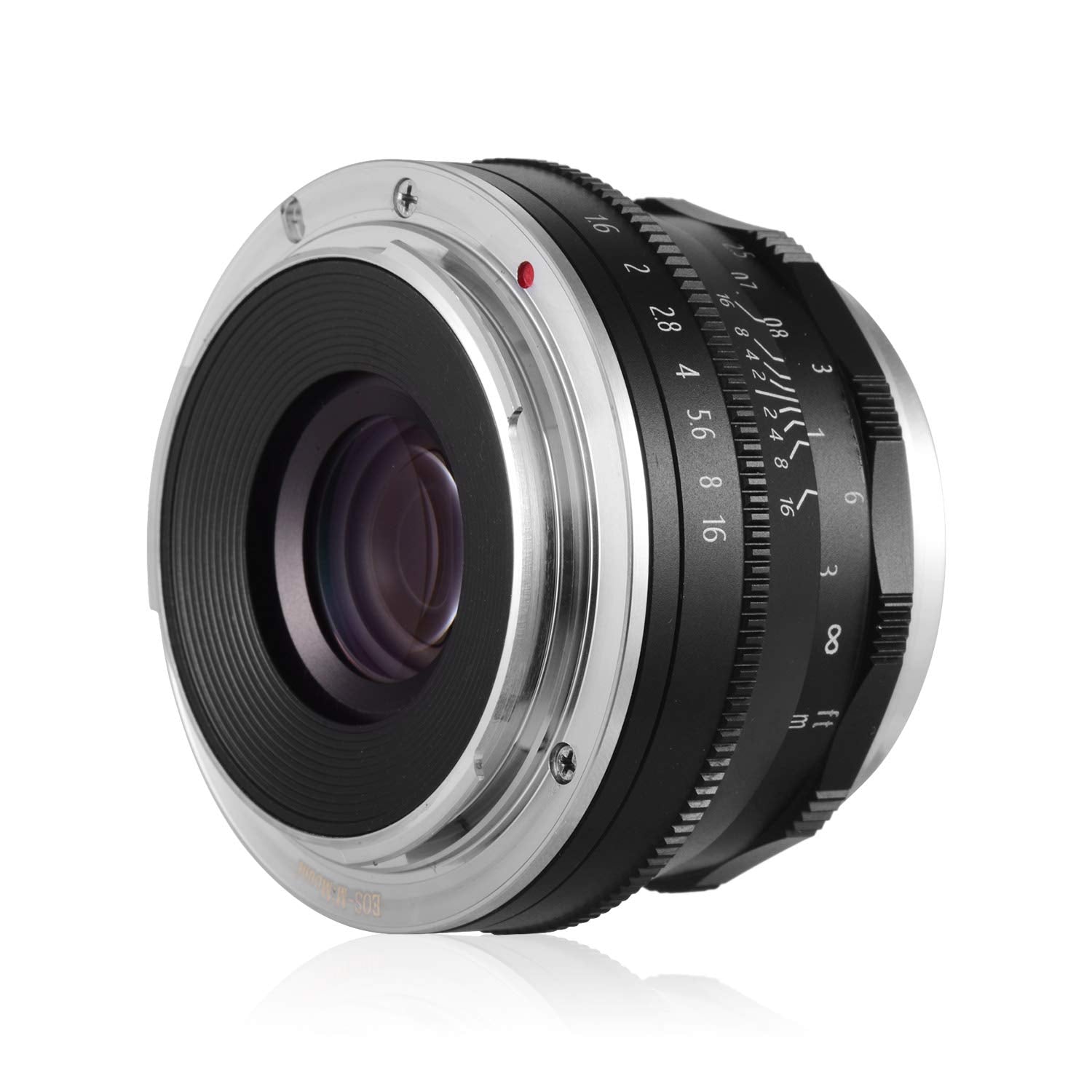 Andoer 35mm F1.6 Manual Focus Lens Large Aperture Compatible with Canon M1/ M2/ M3/ M5/ M6/ M10/ M100/ M50 EOS M-Mount