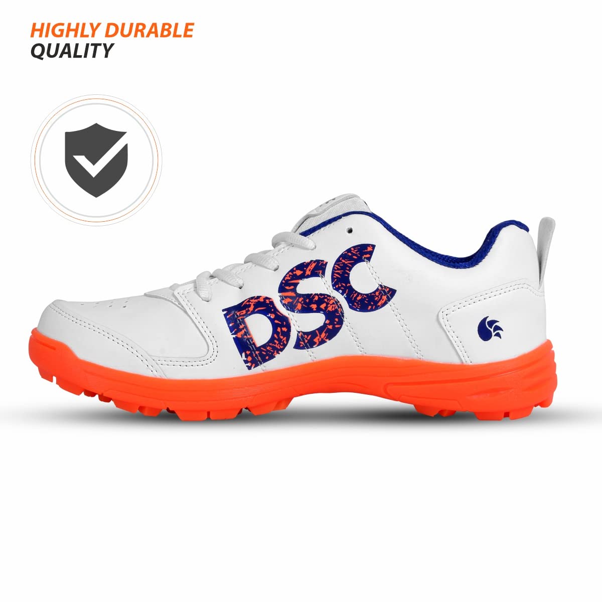 DSC Beamer Cricket Shoes - Size 9 UK (Fluro Orange-White)