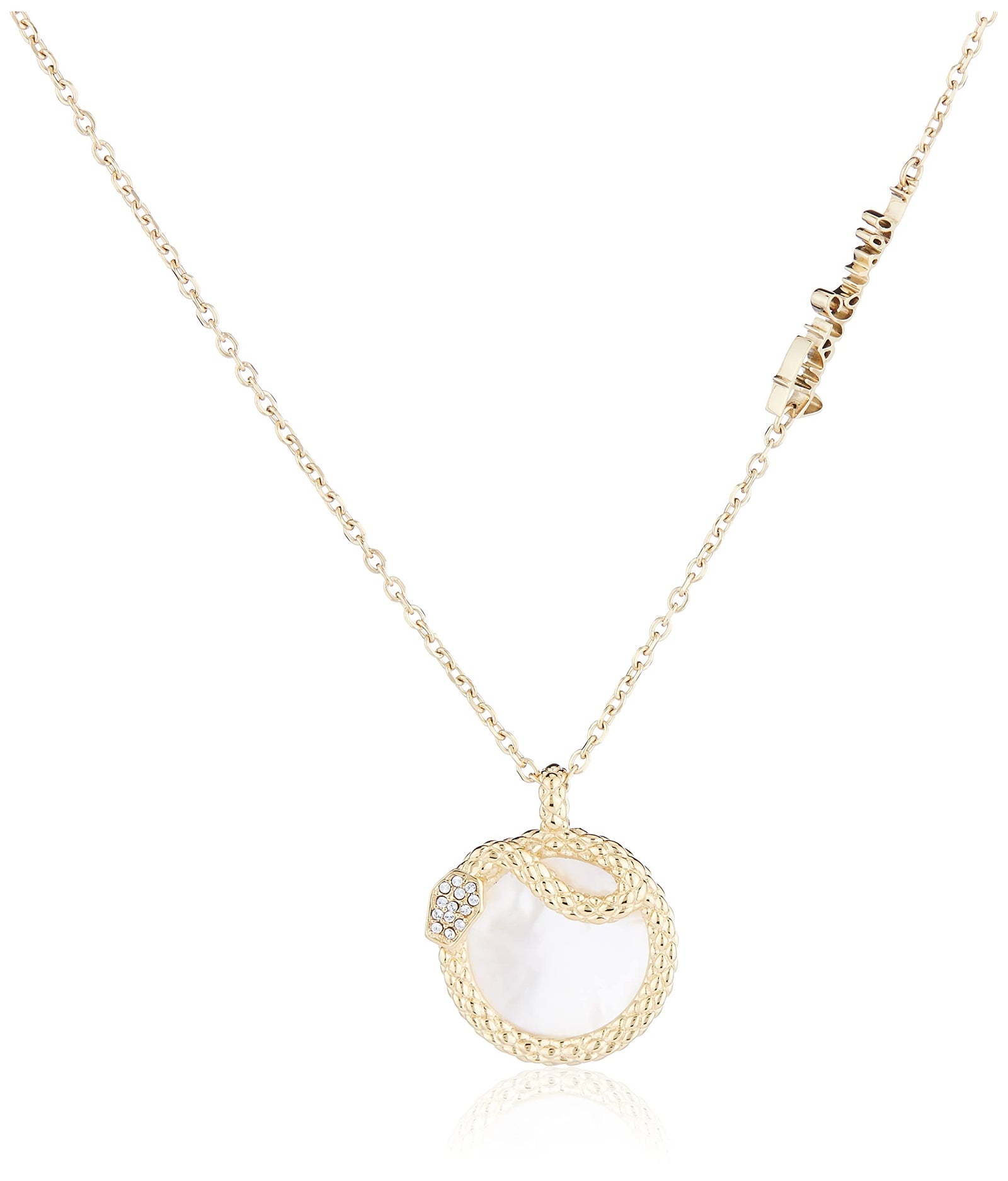 JUST CAVALLI Necklace, Stones Color: White & MOP, women standard, Brass, Cubic Zirconia