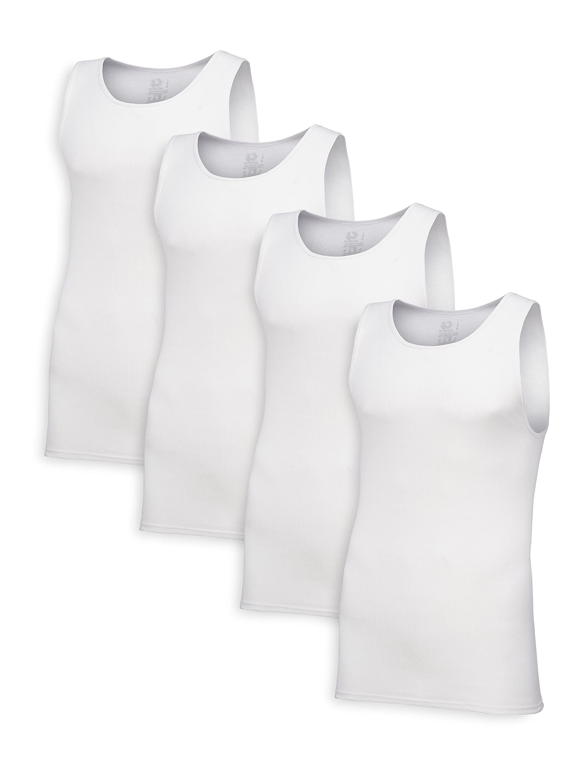 Fruit of the Loom Men's Undershirt (Pack of 4) - White