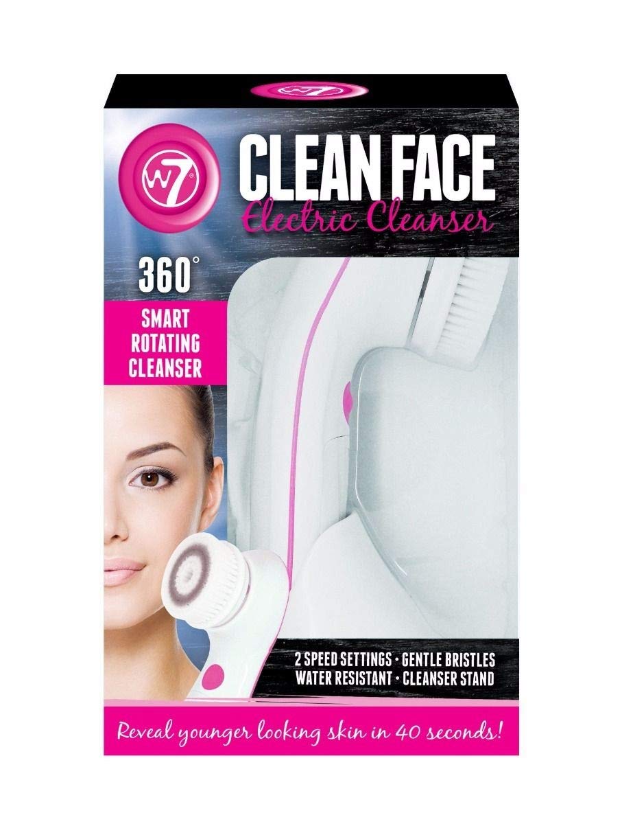 W7 Clean Face Electric Cleanser - White & Pink