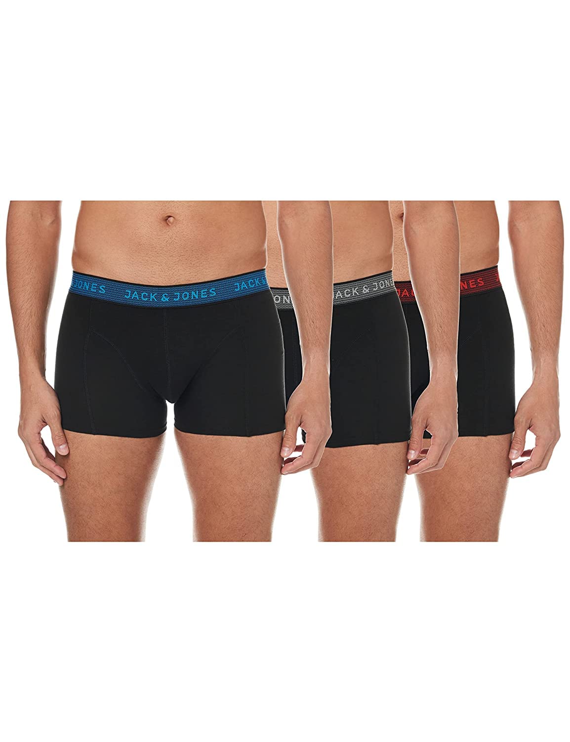 Jack & Jones Men's Jacwaistband Trunks 3 Pack Noos Trunks.V.XXL