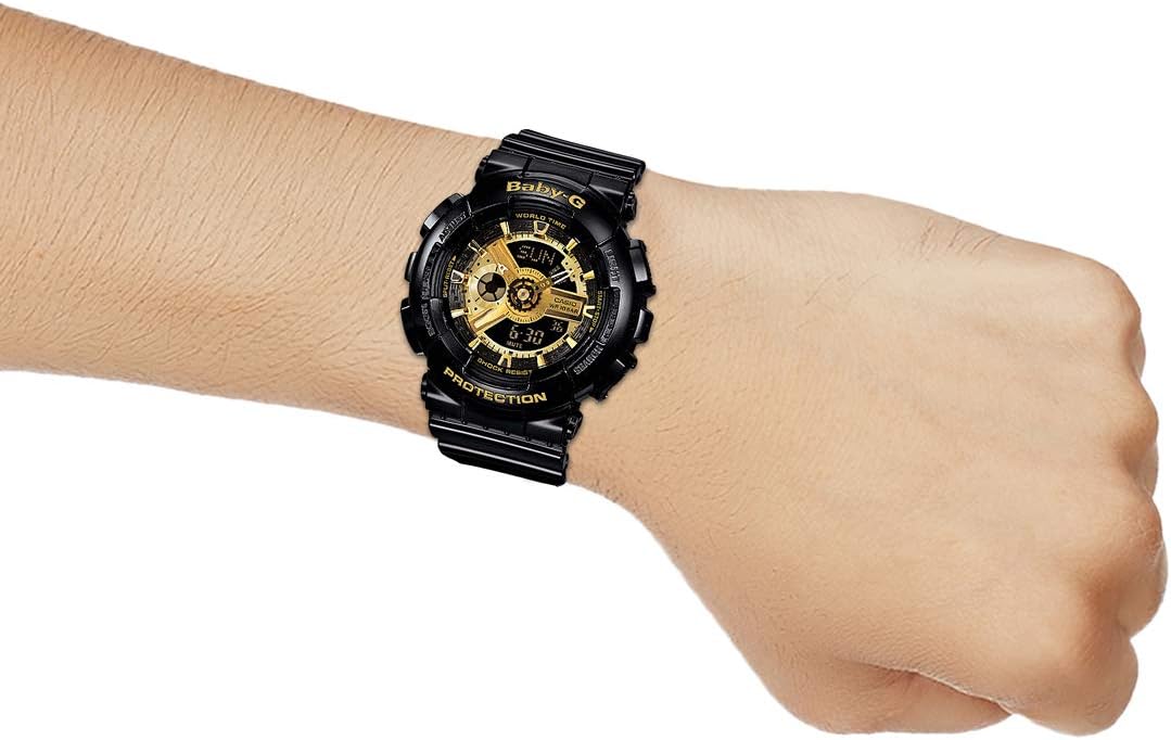 Casio Baby-G Women's Ana-Digi Dial Resin Band Watch - 46.3 mm - Black - BA-110-1ADR (BX015)