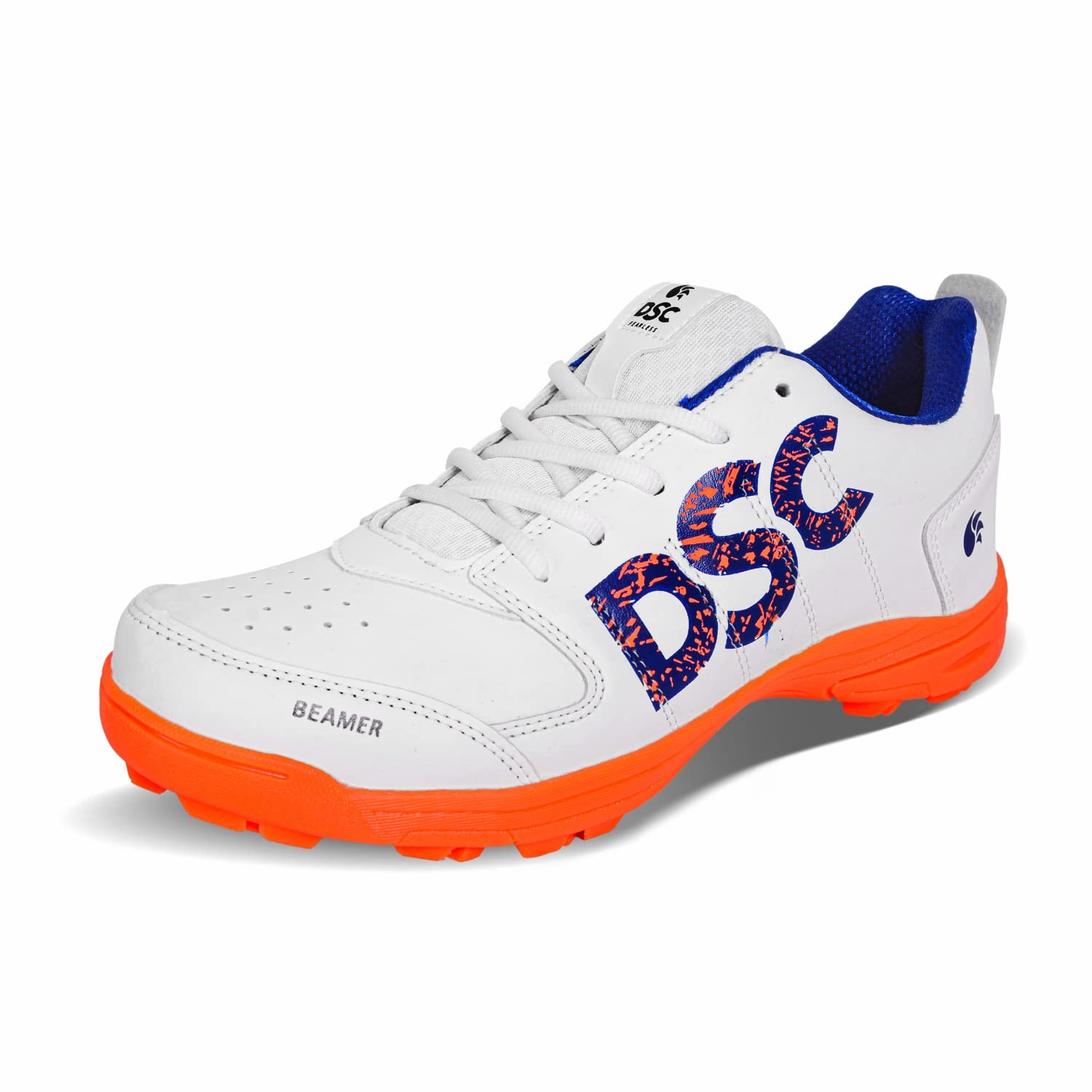 DSC Beamer Cricket Shoes - Size 9 UK (Fluro Orange-White)