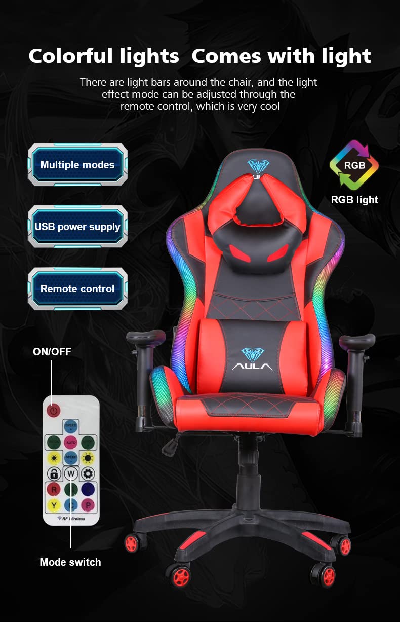 AULA RGB Gaming Chair F8041 - Red