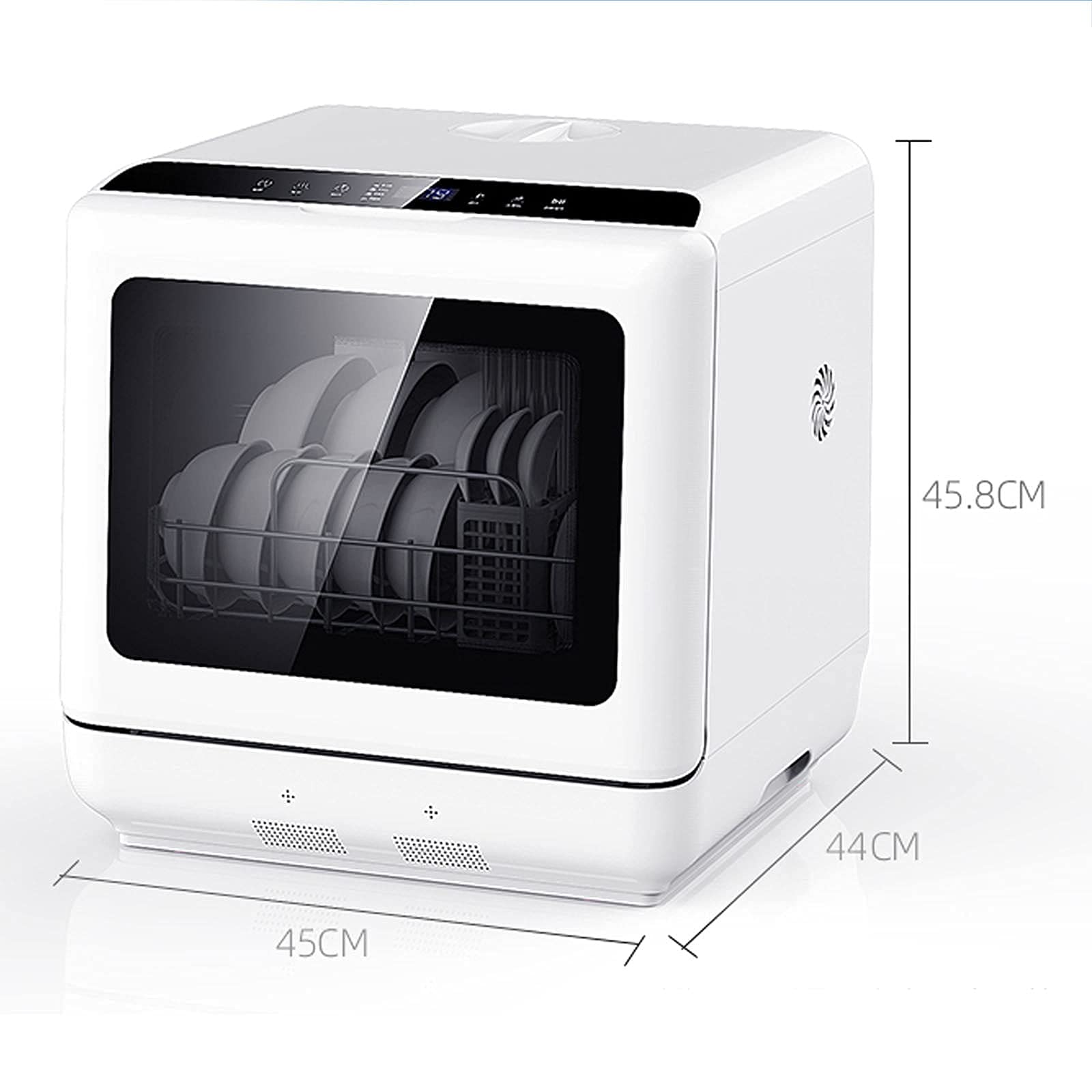 MOSHUO Mini Portable Dishwasher,Automatic Household Dishwasher,Desktop Dishwasher Small Dish-washing Machine Tableware Capacity 4-6 Sets,High Temperature Disinfection and Drying,Built-in Water Tank