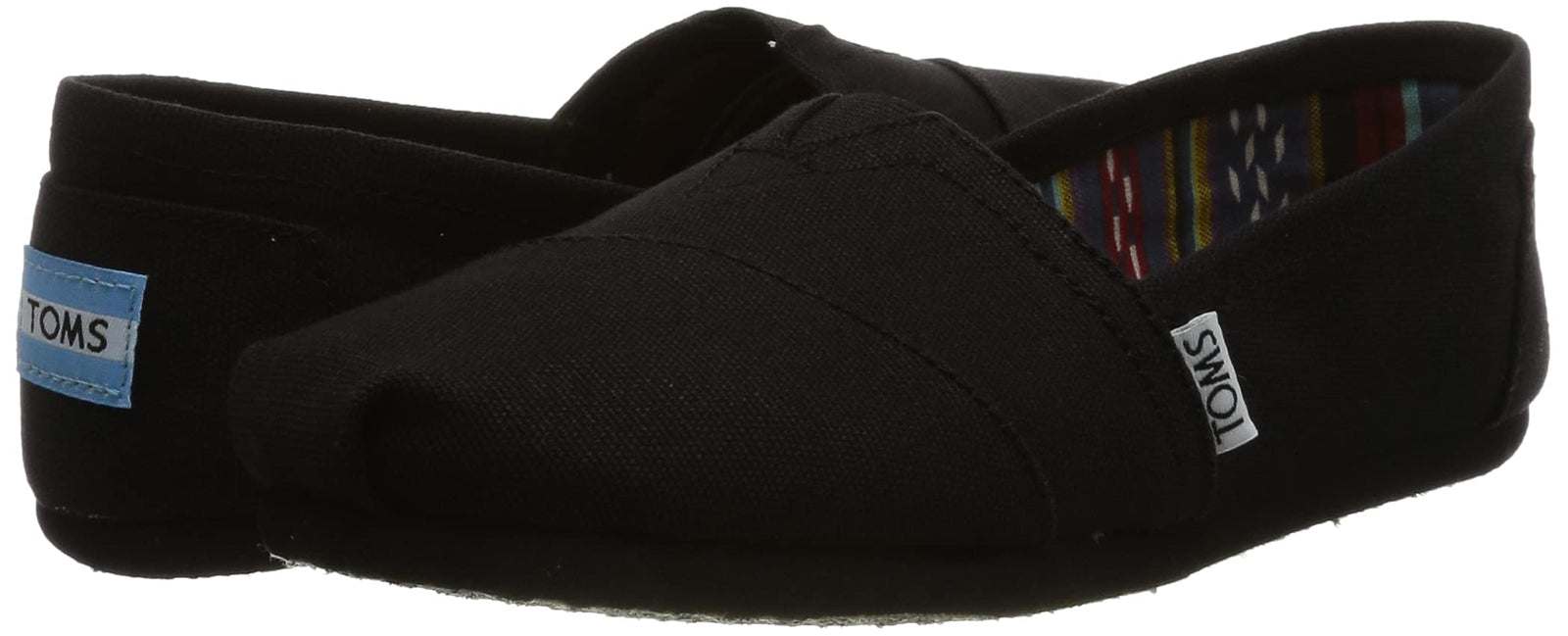 TOMS Baby Boys' Brushed Denim Youth Aliso Vulcanized Espadrilles, Black  TOMS   