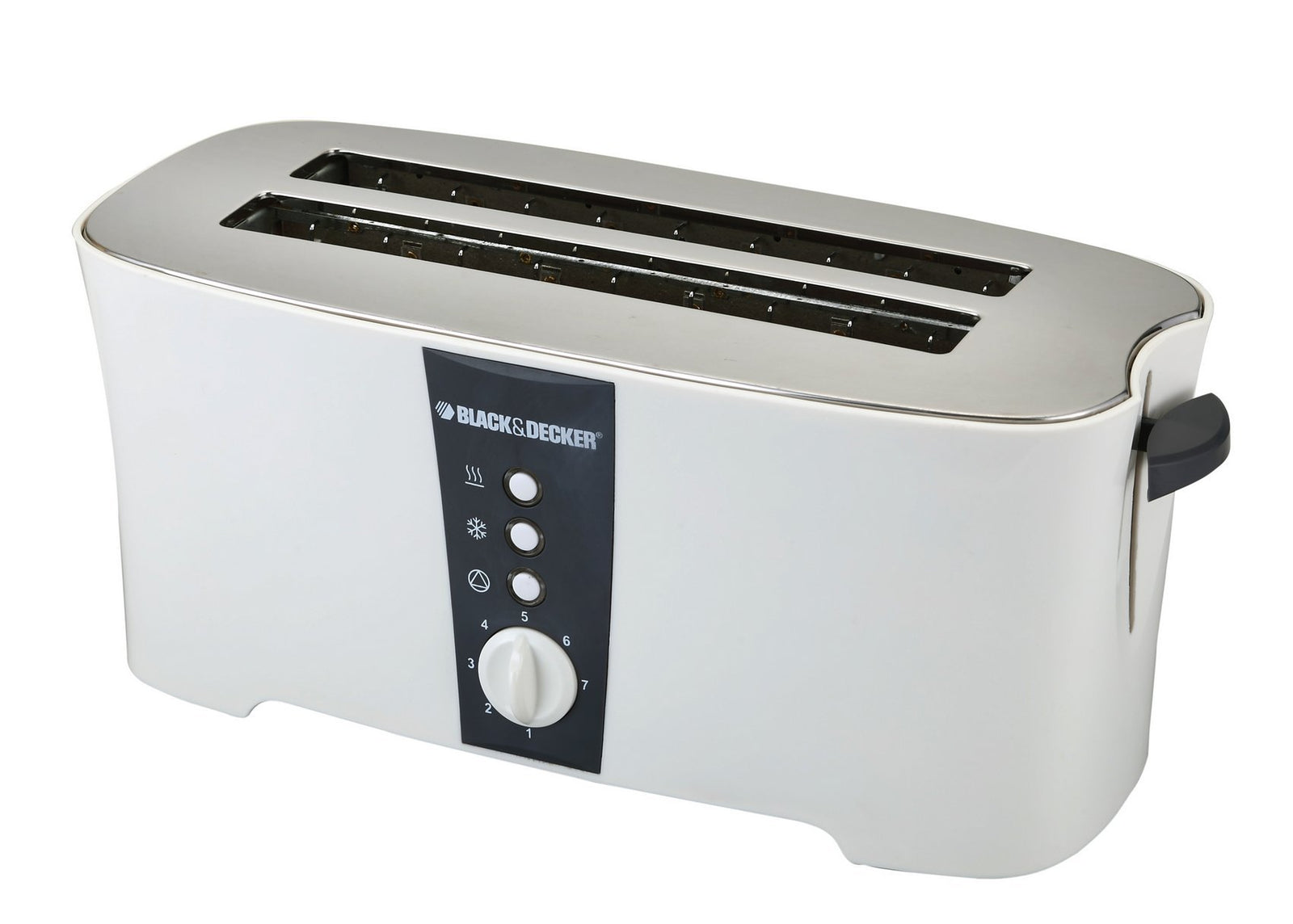 Black & Decker 1350W 4 Slice cool touch Toaster with Electronic Browning Control White ET124-B5