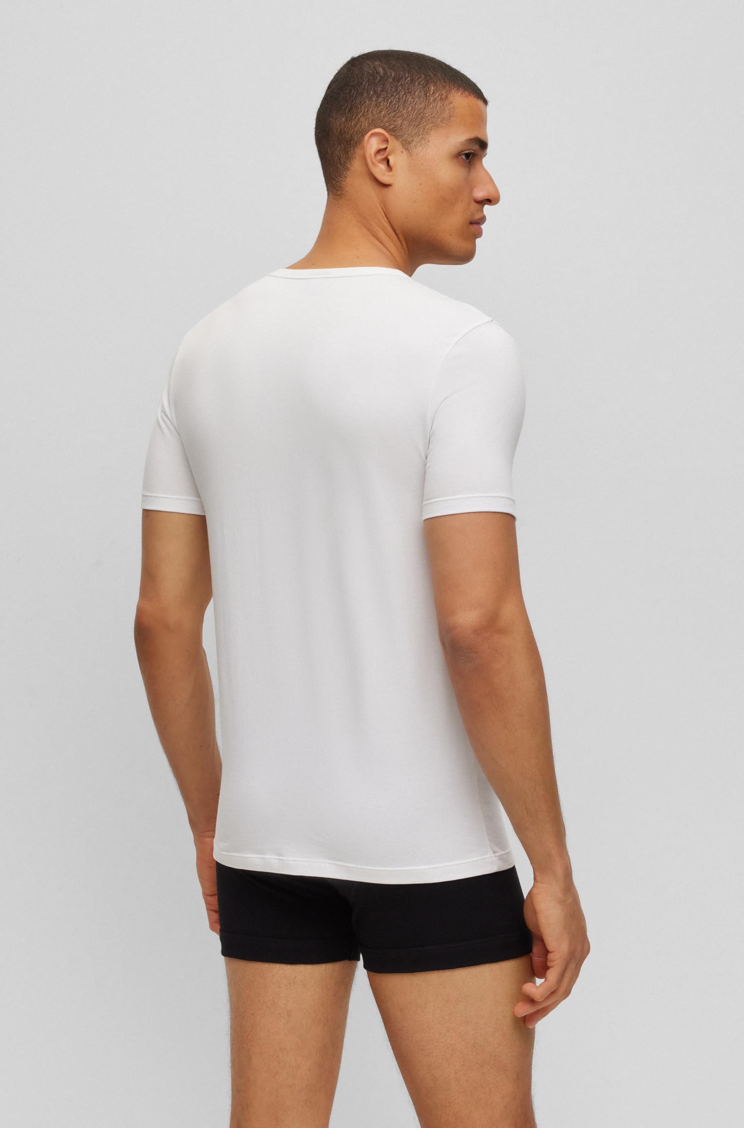 Hugo Boss Men's 2-Pack Round Neck Cotton Stretch T-Shirts