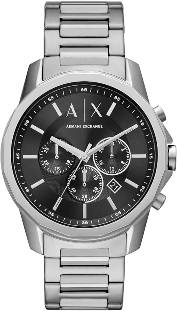 Armani Exchange Men's Chronograph Watch - 44 mm - Silver - AX1720