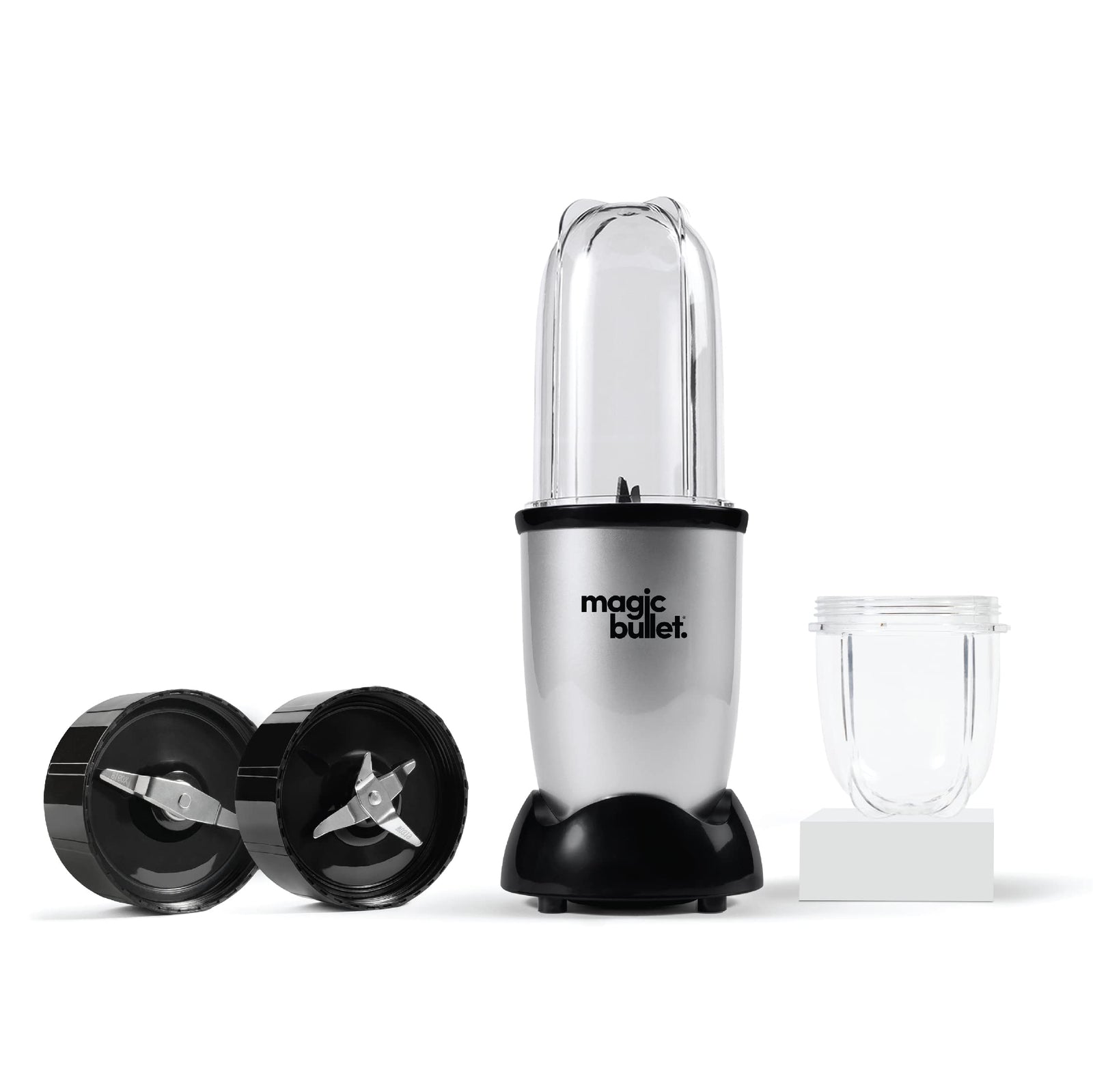 Magic Bullet Magic Bullet, 4 Piece Accessories, Multi-Function High-Speed Blender, Silver, MB1002