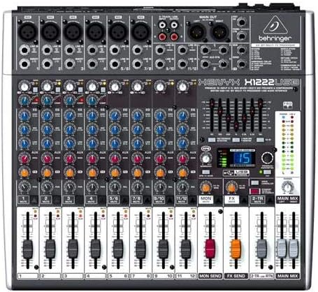 Behringer Xenyx X1222USB Premium 16-Input 2/2-Bus Mixer with USB/Audio Interface