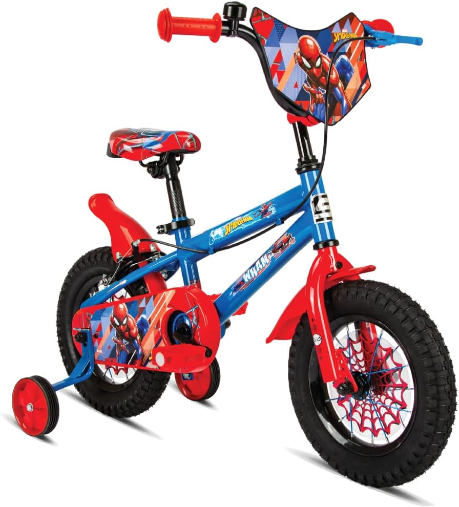 Spartan Bicycle for Kids Ages 3 4 5 6 7 | Spiderman Frozen Cars Princess Barbie Hot Wheels Character kids Bicycles | Little Children Girls bike Boys Bike With Training Wheels | 12 14 Inch Sizes