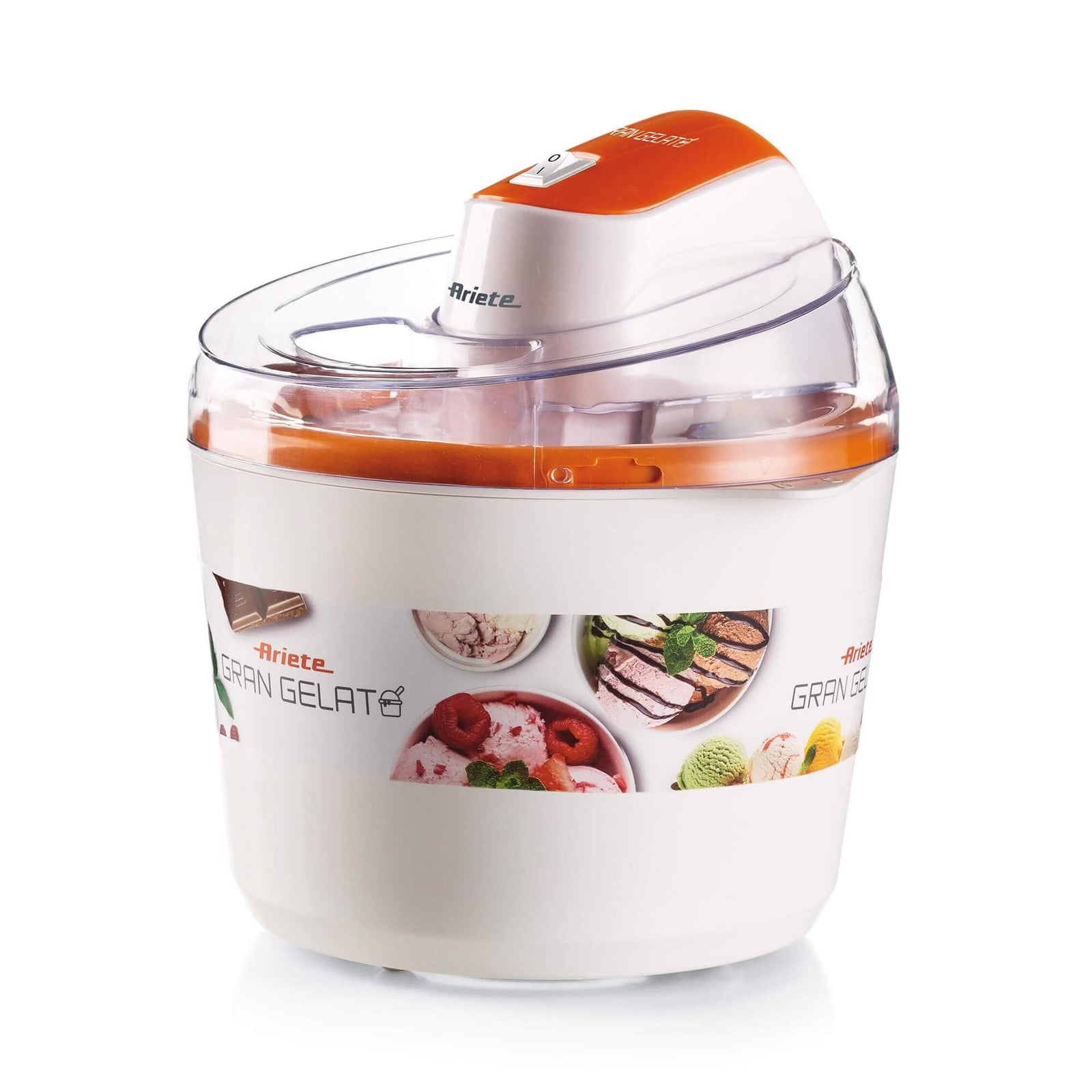 Ariete Electric Ice Cream Maker, 1.5L, 12W, Ready in 30 Min, Portable Ice Cream Machine for Home, Ideal for Making Sorbet, Frozen Yogurt & Dessert, 12h Pre-Refrigerating Bowl - ART642